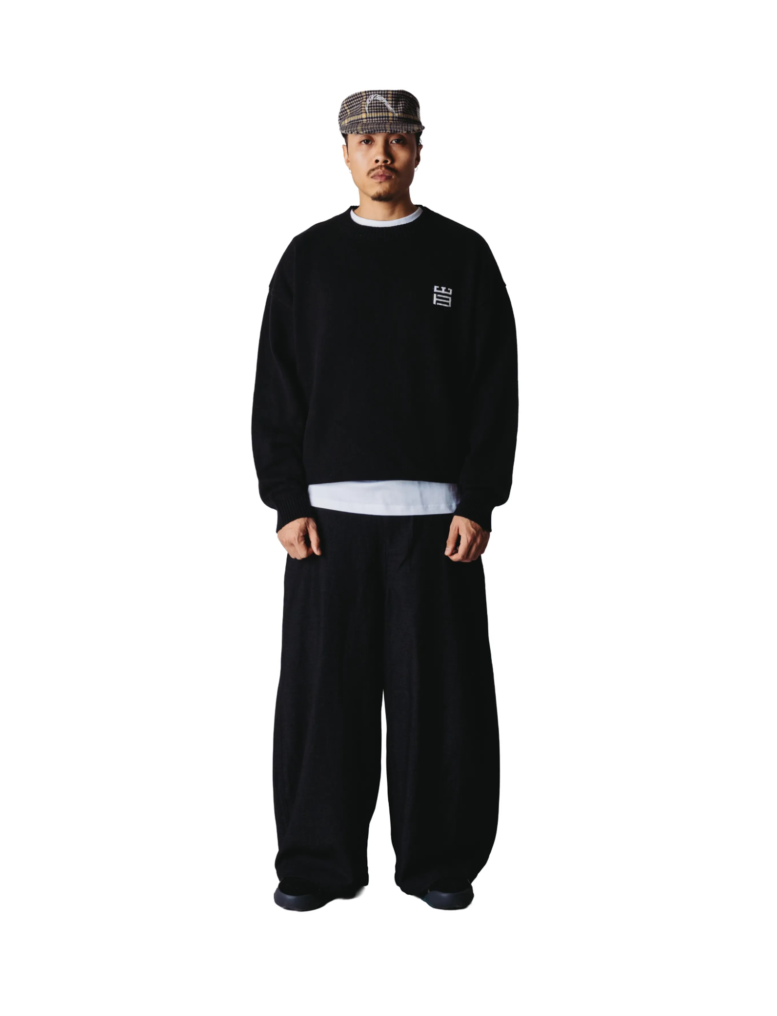 Woodbird WBKurt Stamp Crew - Rundhalsad - BLACK / black