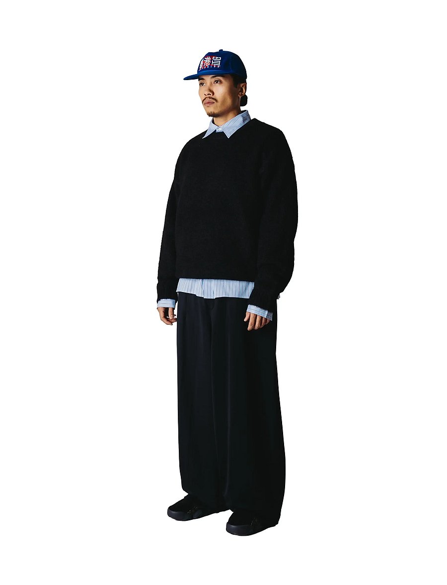 Woodbird - WBKurt Mohairy Crew - round necks - black - 3