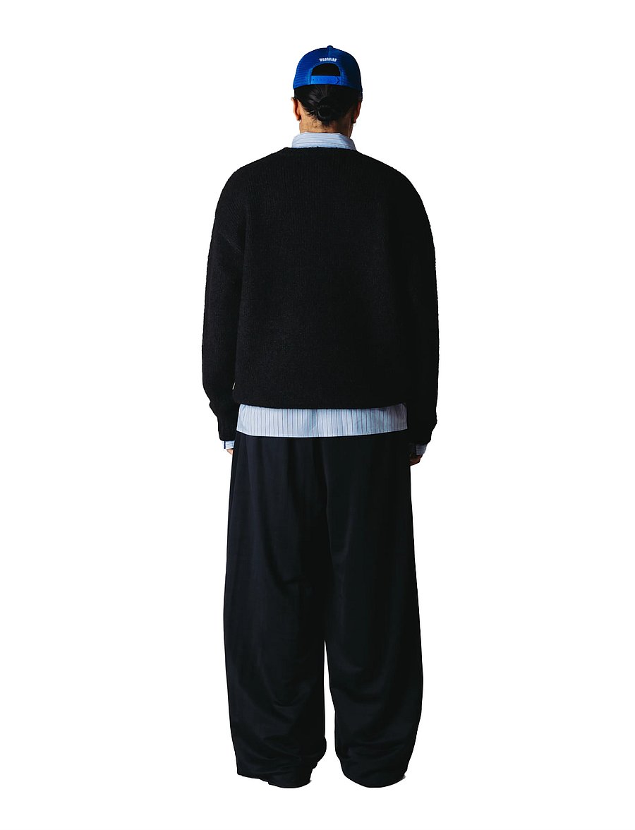 Woodbird - WBKurt Mohairy Crew - round necks - black - 4