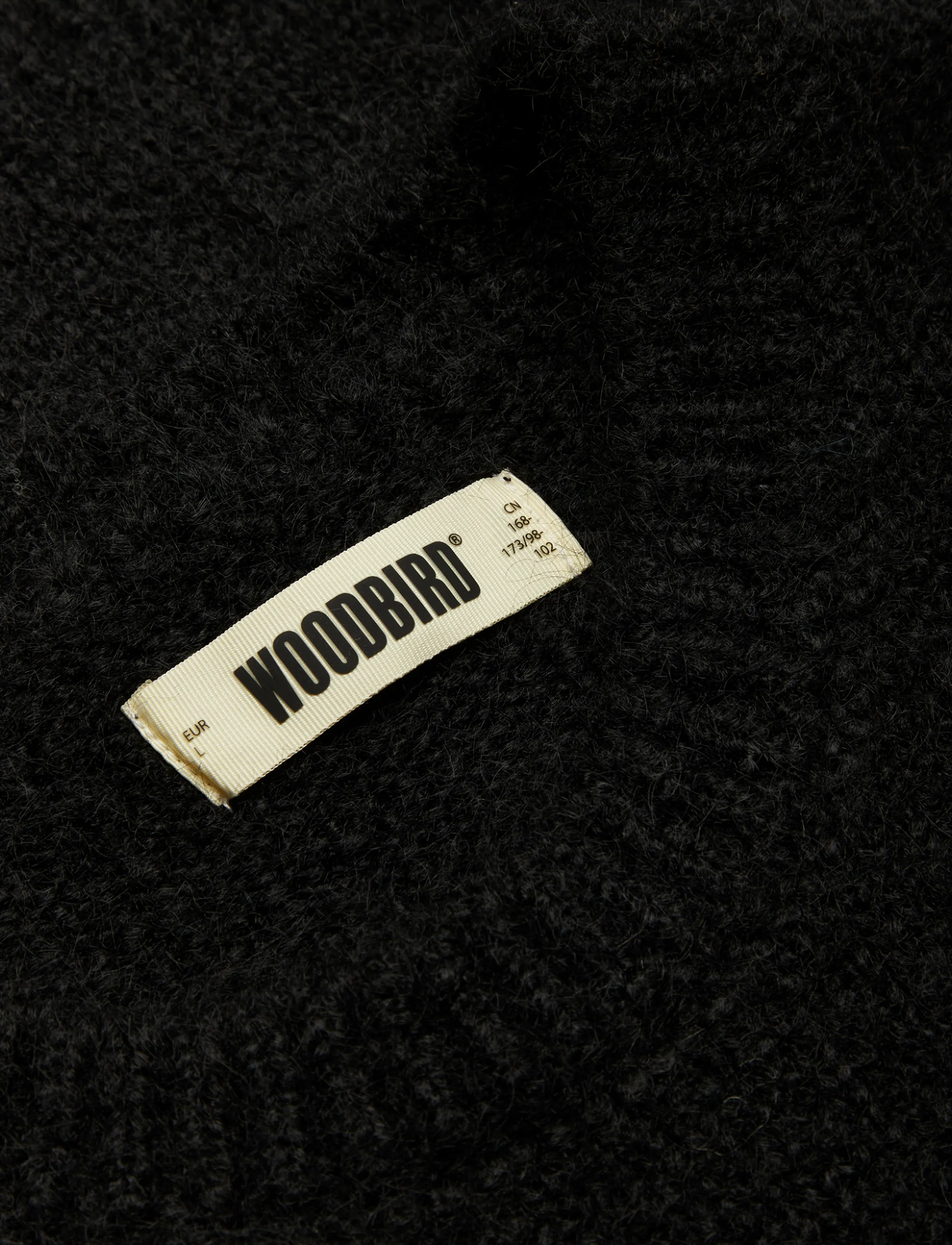 Woodbird - WBKurt Mohairy Crew - rundhals - black - 5