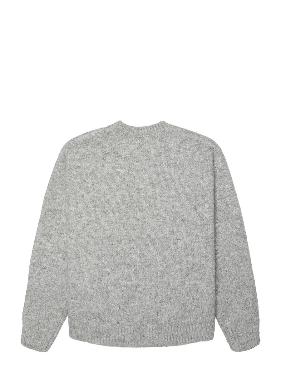 Woodbird - WBKurt Mohairy Crew - rund hals - dark grey melange - 2