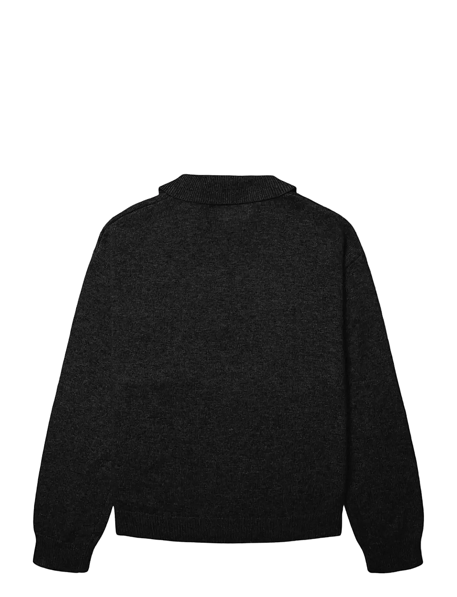 Woodbird - WBKang 1/2 Zip Polo - langärmelige strick-polohemden - black - 2