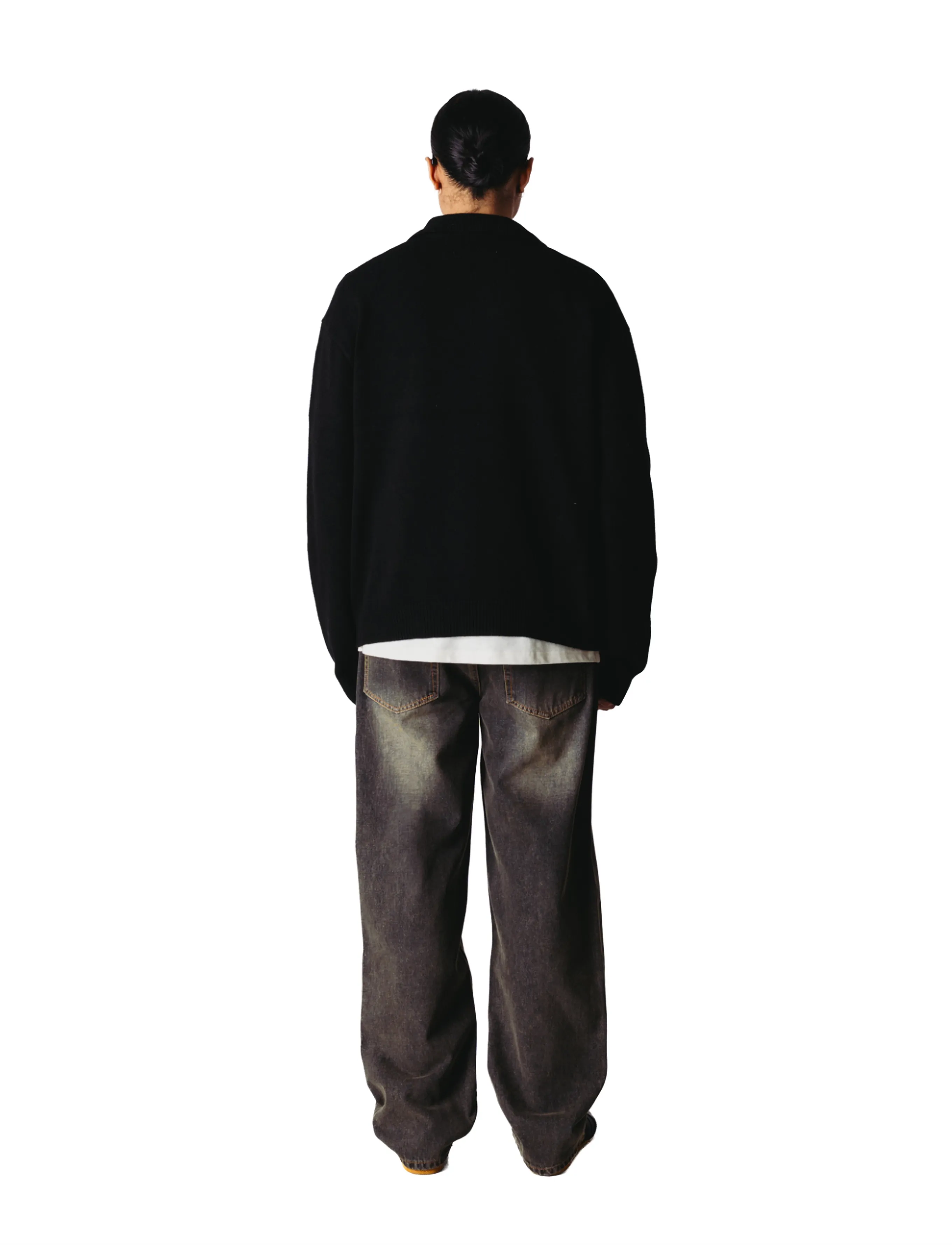 Woodbird - WBKang 1/2 Zip Polo - halfzip strik - black - 4