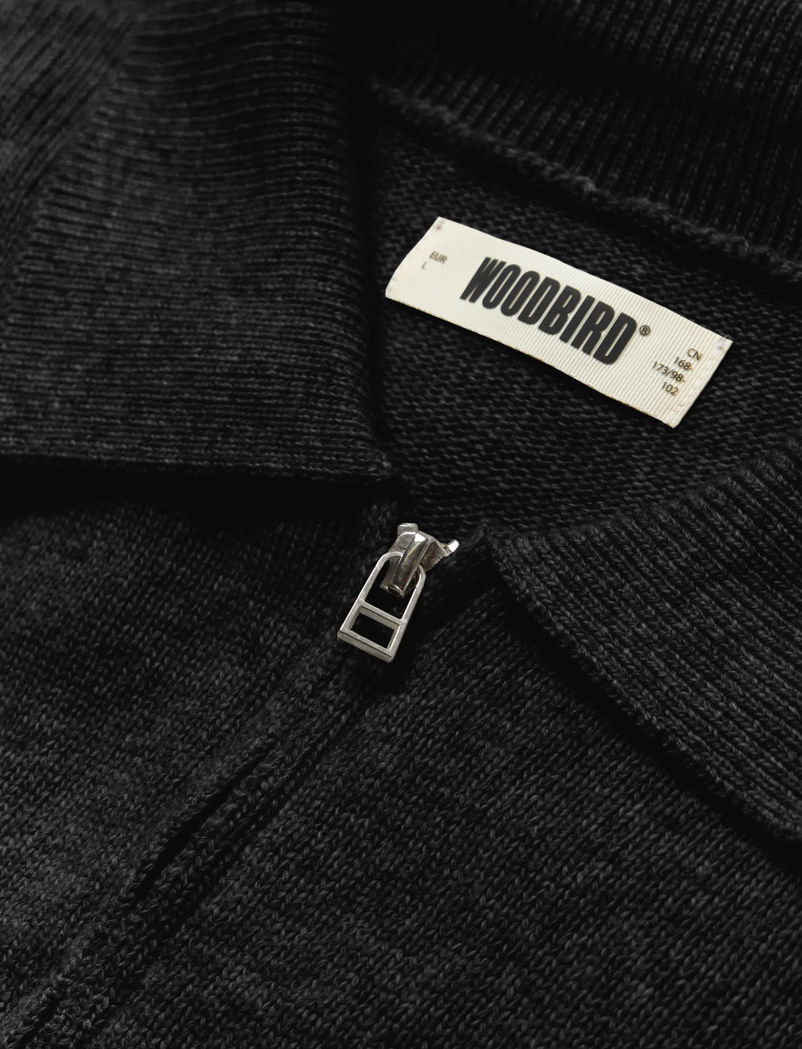 Woodbird - WBKang 1/2 Zip Polo - halfzip strik - black - 5