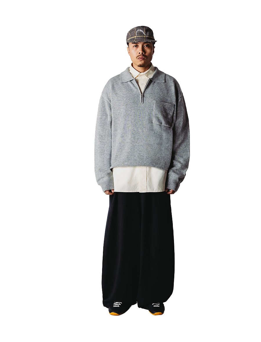Woodbird - WBKang 1/2 Zip Polo - pullover mit halbem reißverschluss - grey - 0