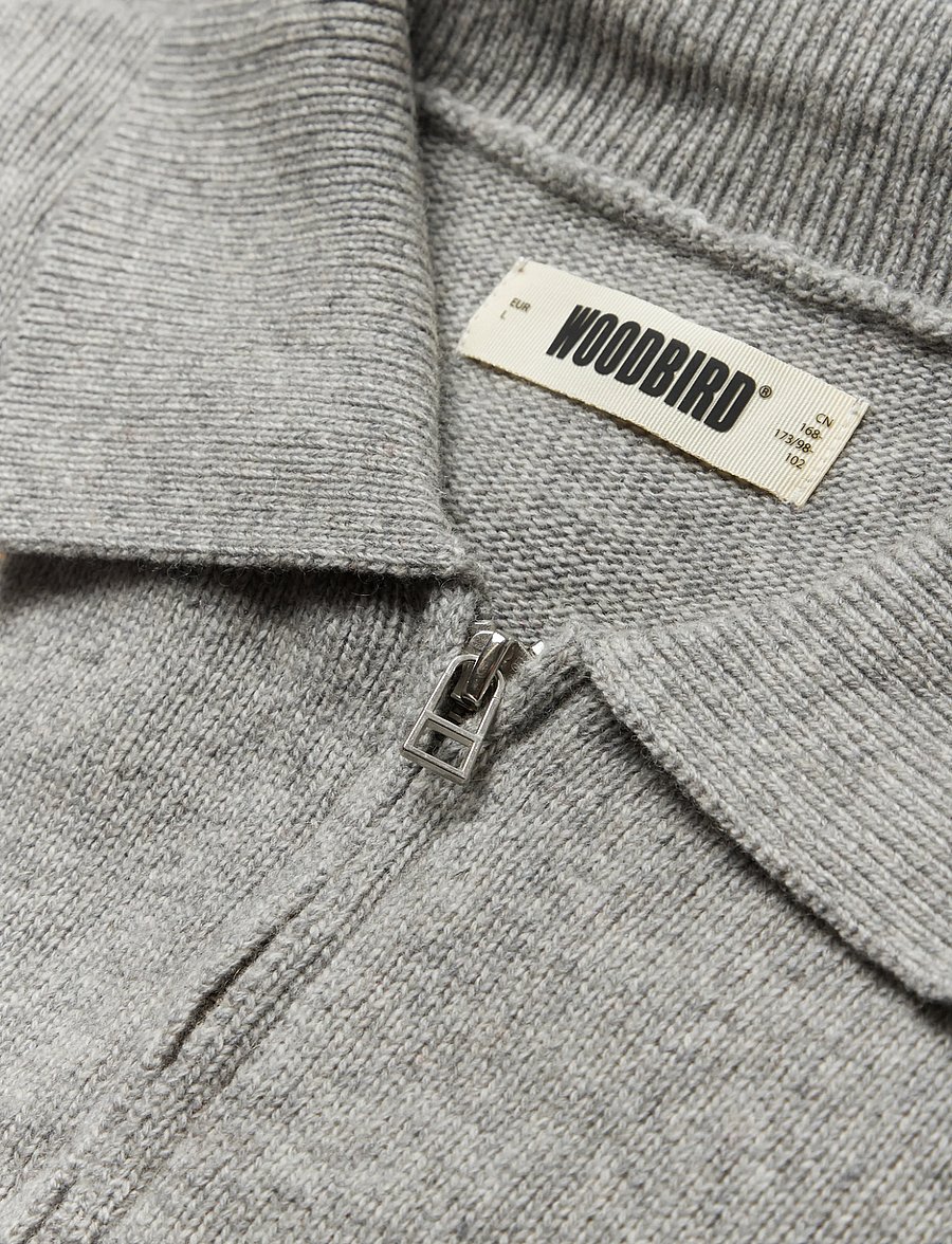 Woodbird - WBKang 1/2 Zip Polo - pullover mit halbem reißverschluss - grey - 5