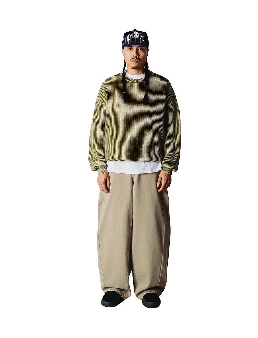 Woodbird - WBSake Washed Crew - rundhals - dark olive - 0