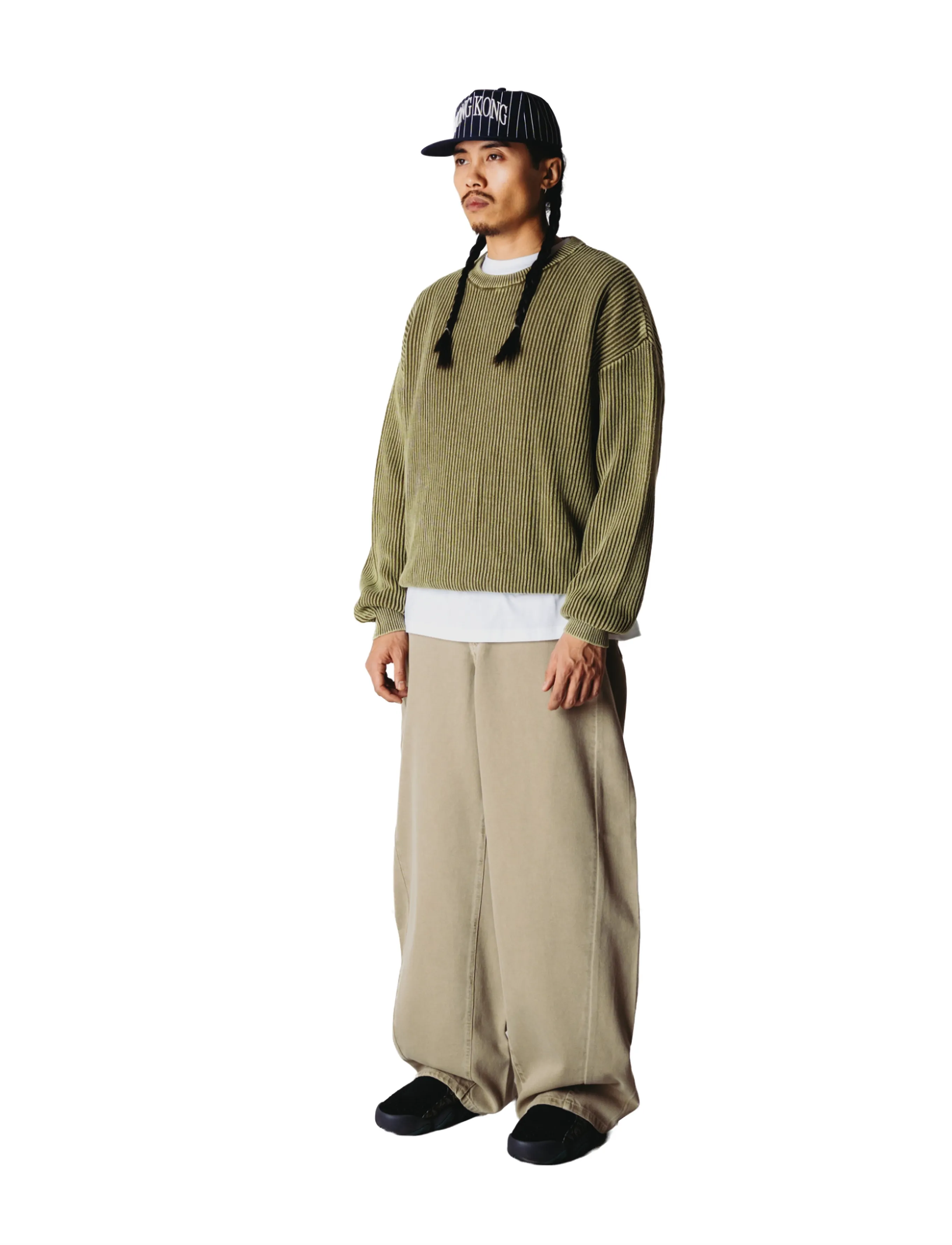 Woodbird - WBSake Washed Crew - rundhals - dark olive - 3