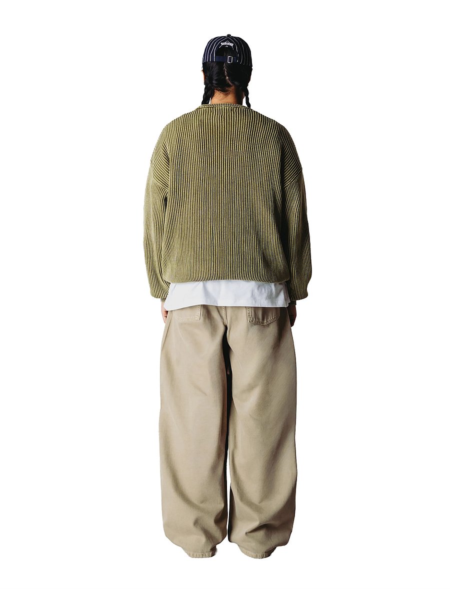 Woodbird - WBSake Washed Crew - rundhals - dark olive - 4