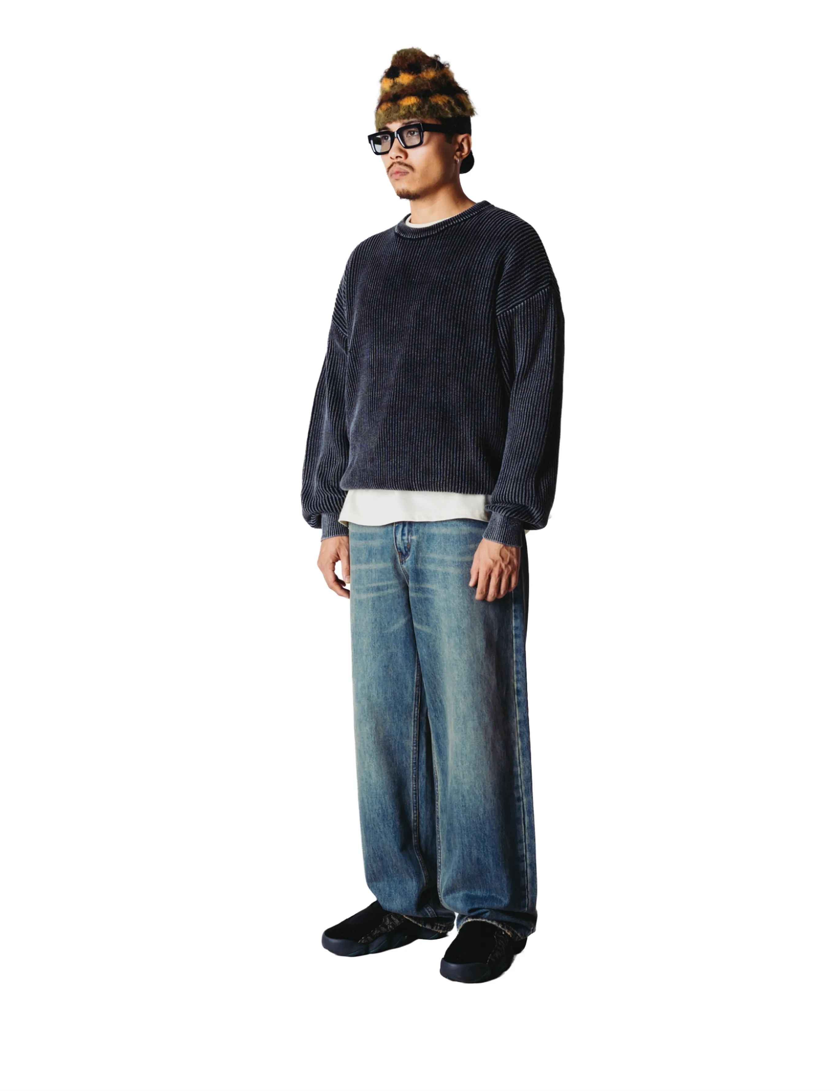Woodbird - WBSake Washed Crew - rundhalsad - washed black - 3