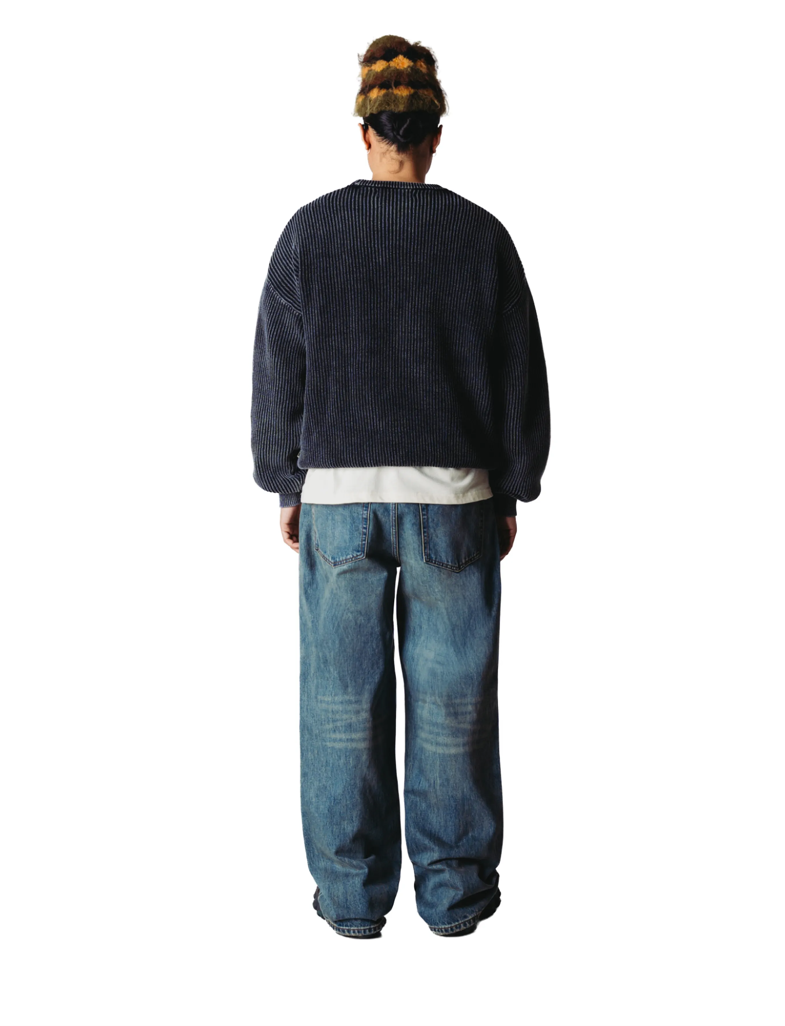 Woodbird - WBSake Washed Crew - rundhalsad - washed black - 4
