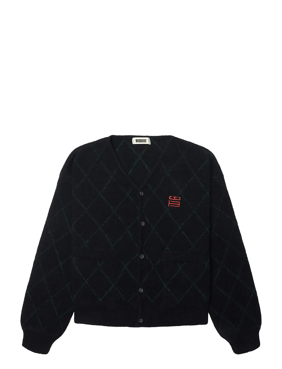Woodbird - WBOni Check Cardigan - strickjacken - navy - 1