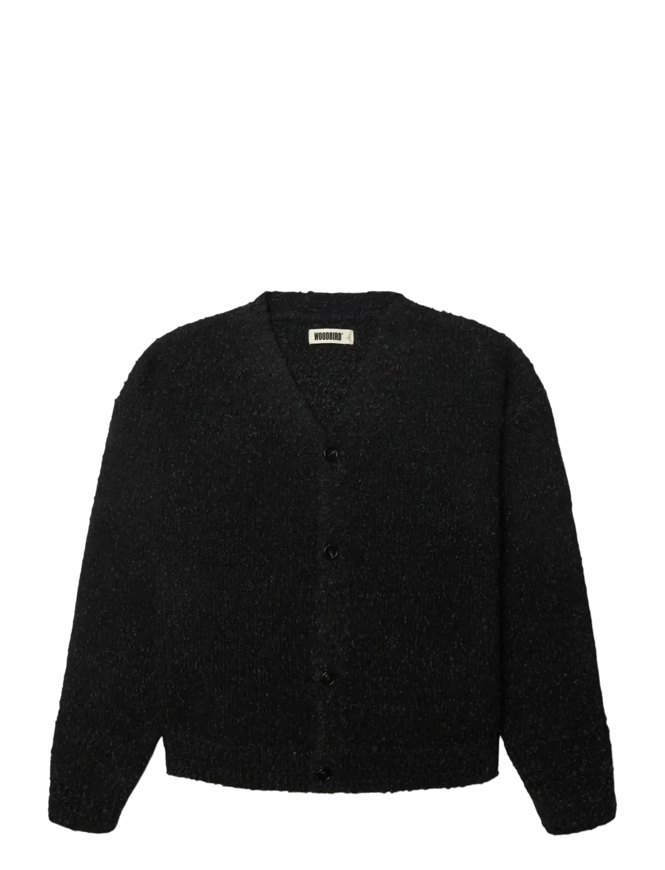 Woodbird WBChi Boucle Cardigan - Uus - BLACK / black