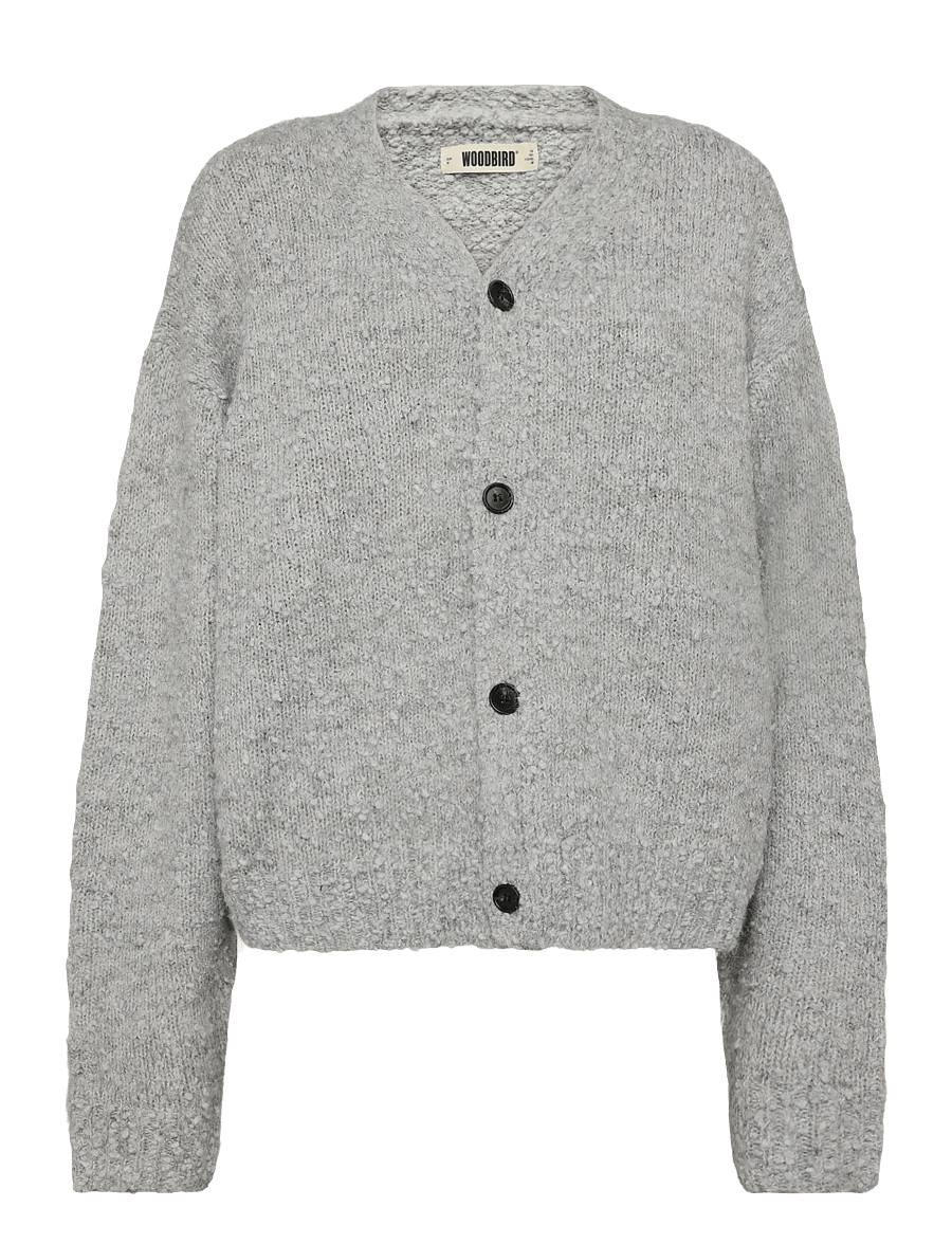 Woodbird - WBChi Boucle Cardigan - cardigans - grey - 0