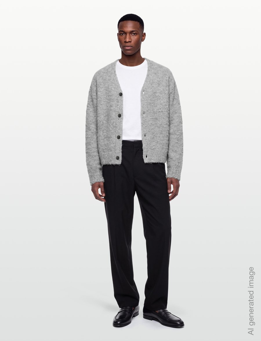 Woodbird - WBChi Boucle Cardigan - strickjacken - grey - 0