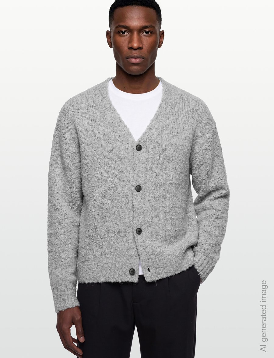 Woodbird - WBChi Boucle Cardigan - strickjacken - grey - 3