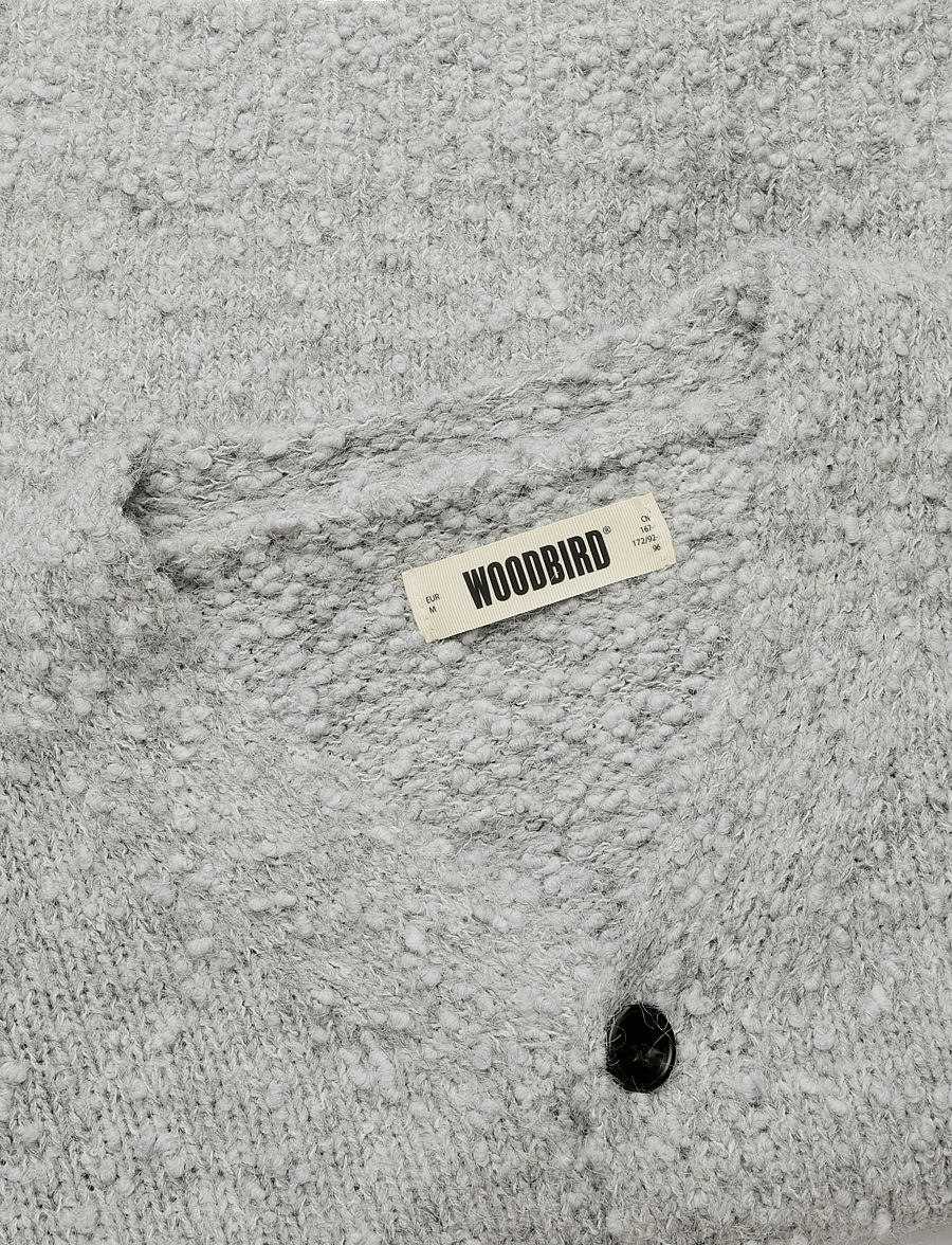 Woodbird - WBChi Boucle Cardigan - cardigans - grey - 2