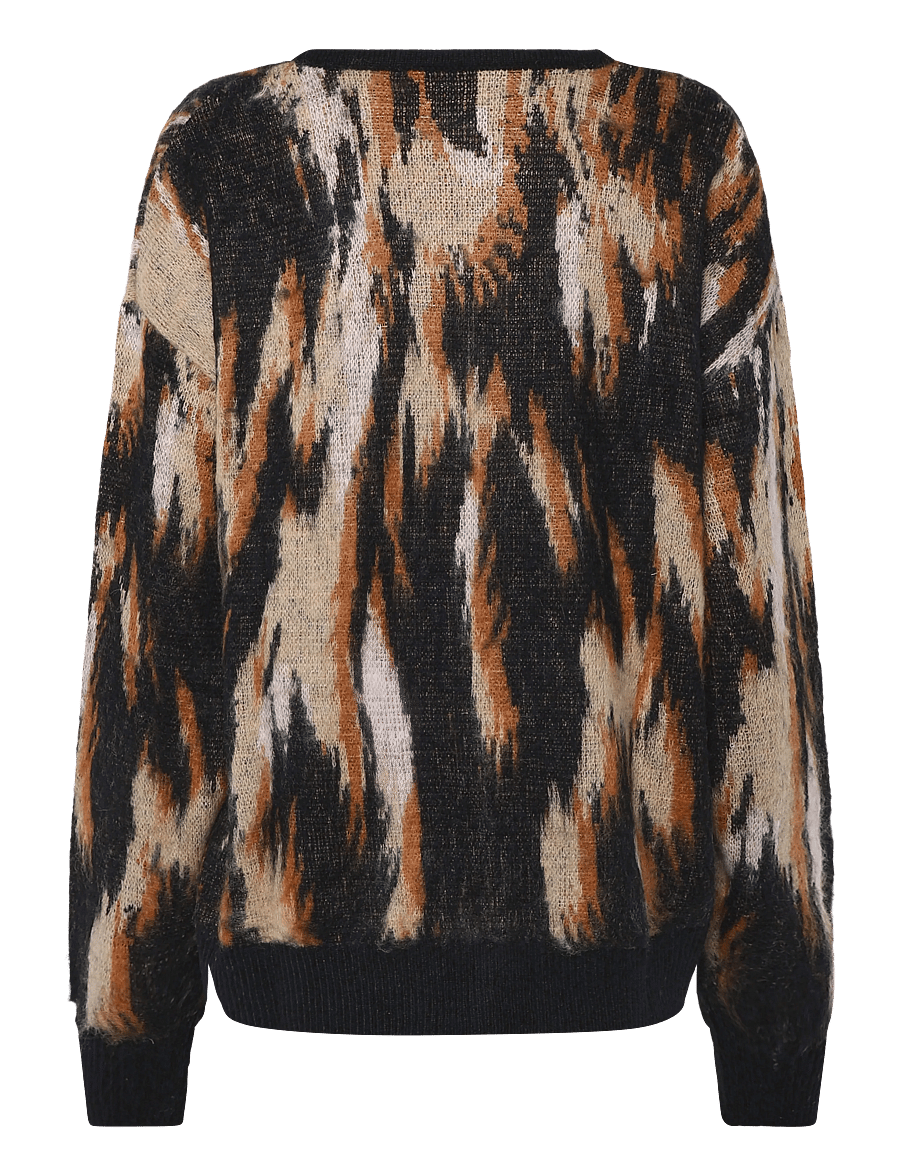 Woodbird - WBOni Multi Cardigan - cardigans - sand-black - 1