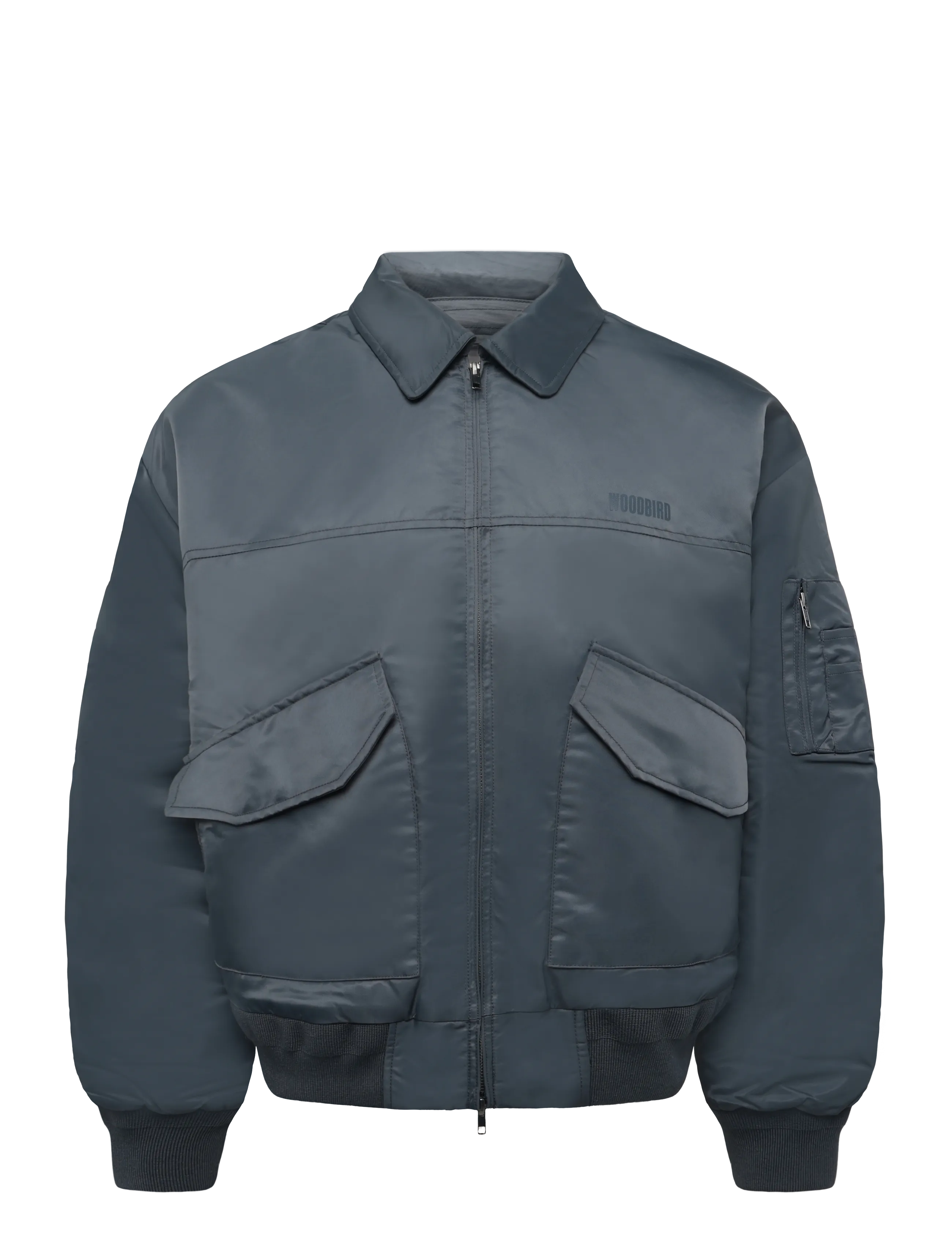 Woodbird WBOsamu Bomber Jacket - Kleidung - ANTRA GREY / grey