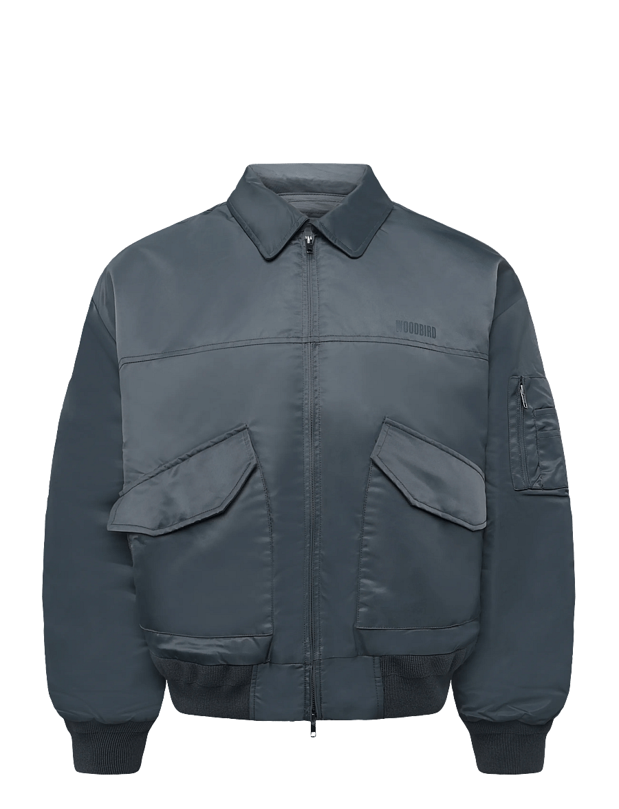 Woodbird - WBOsamu Bomber Jacket - herbstjacken - antra grey - 0