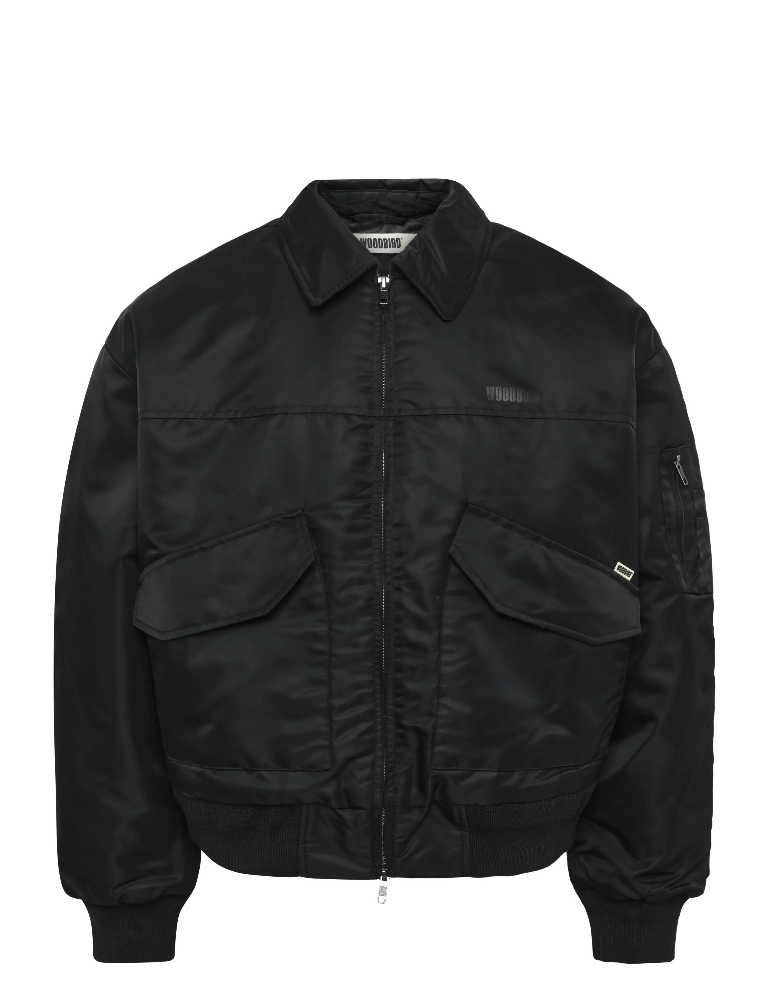 Woodbird WBOsamu Bomber Jacket - Herbstgarderobe - BLACK / black