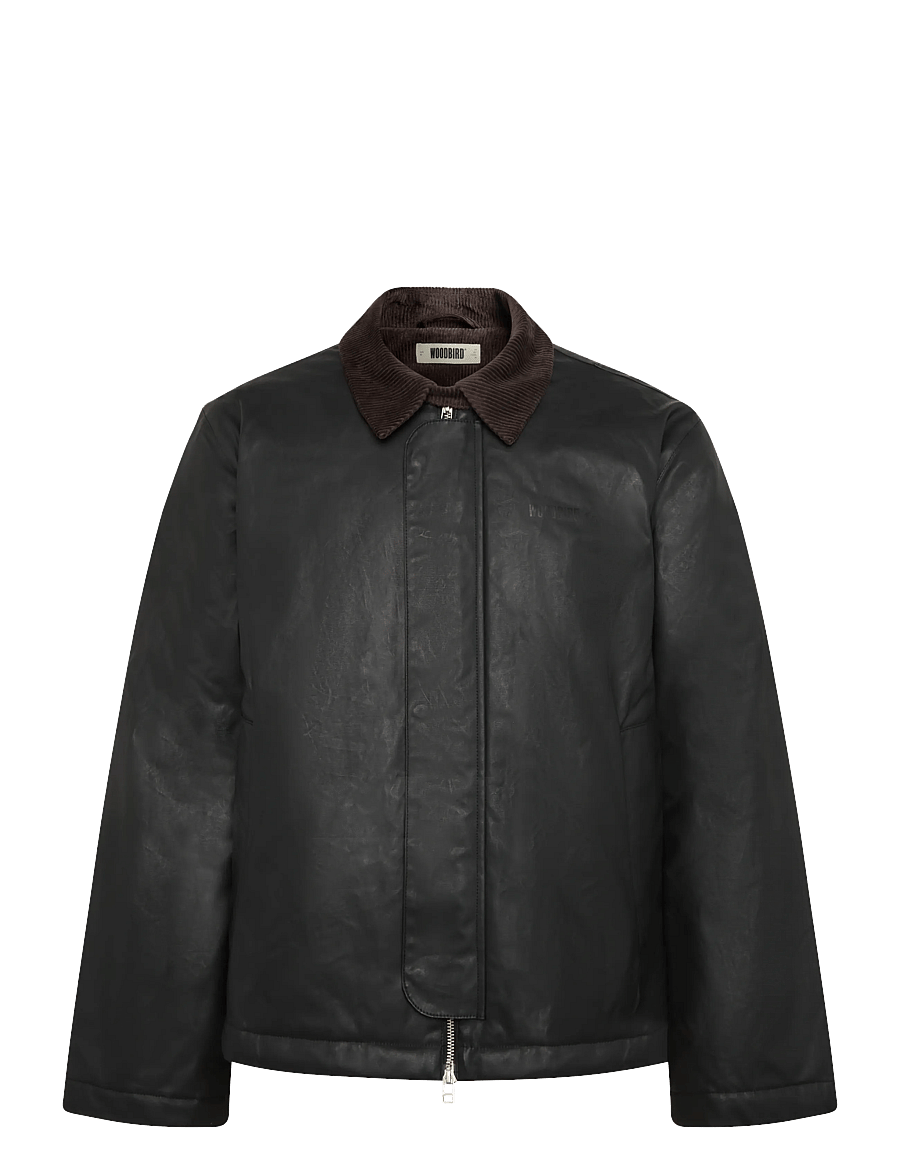 Woodbird - WBPing Waxed Short Jacket - efterårsjakker - black - 0
