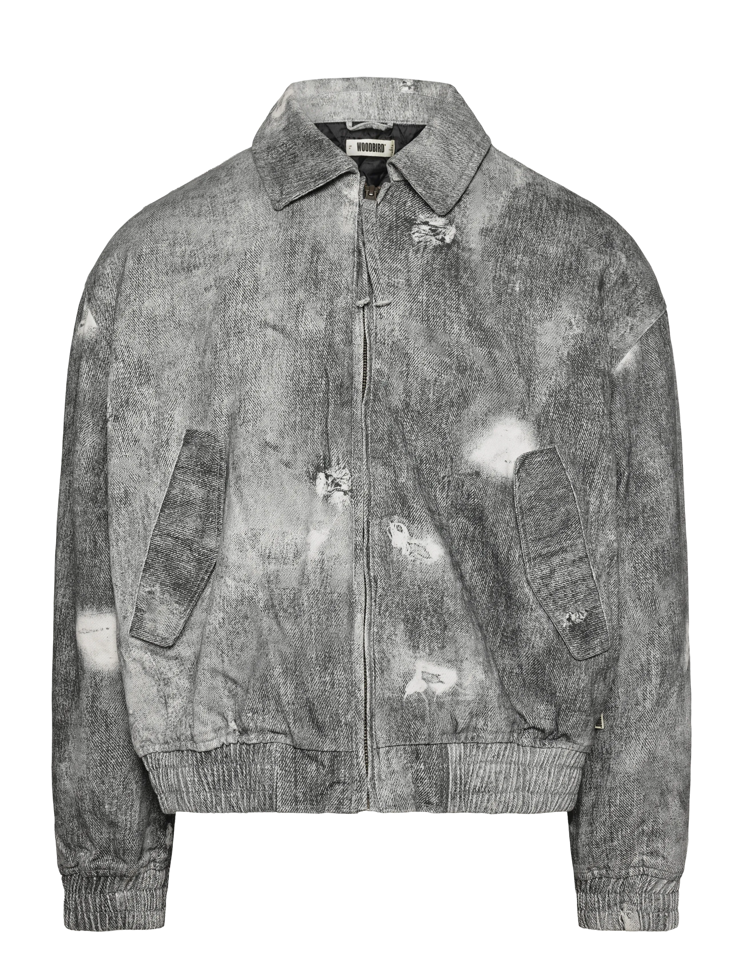 Woodbird WBBao Printed Jacket - Shoppa efter stil - GREY-BLACK / grey
