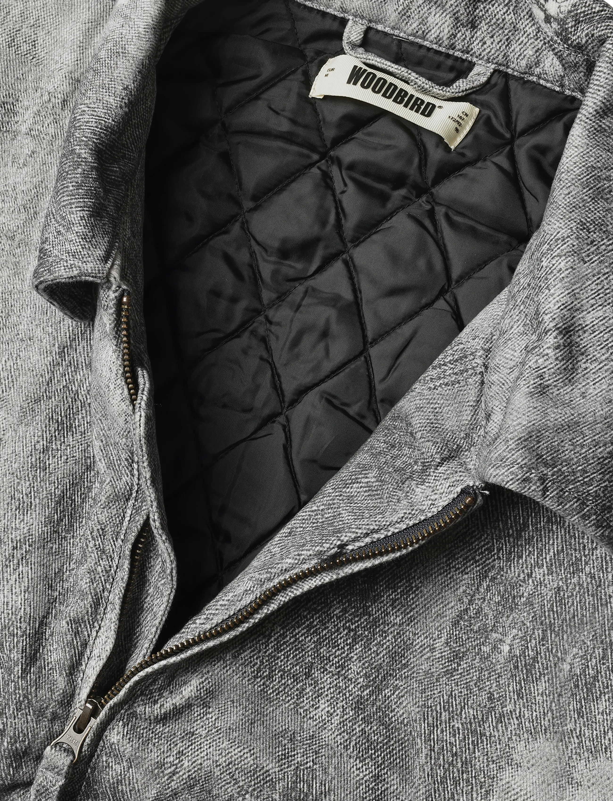 Woodbird - WBBao Printed Jacket - höstjackor - grey-black - 2