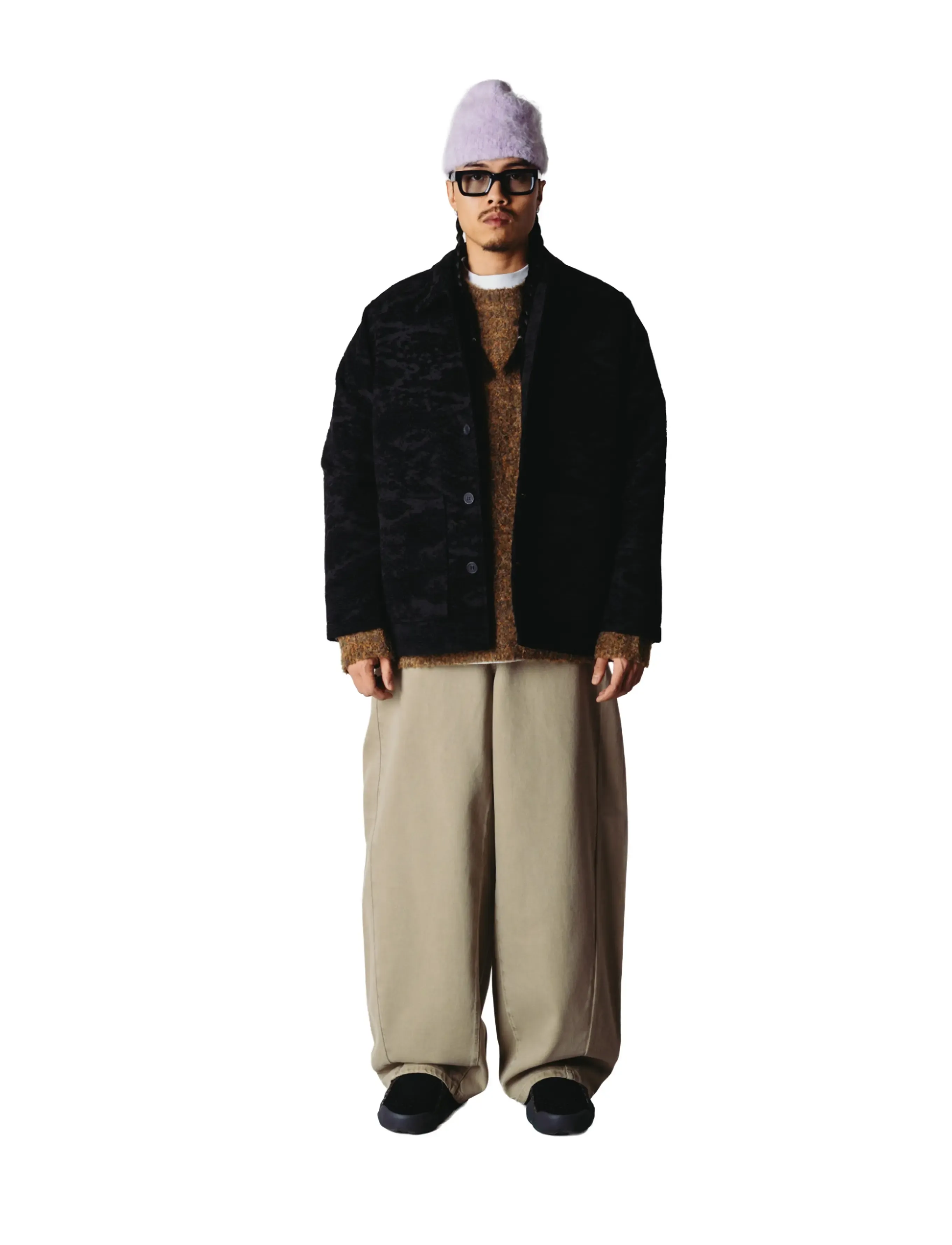 Woodbird WBBlade Chenille Jacket - Üleriided - BLACK / black