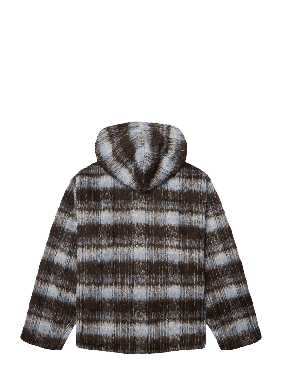 Woodbird - WBSheng Zip Hoodie Jacket - dunjackor - dark brown-light blue - 2
