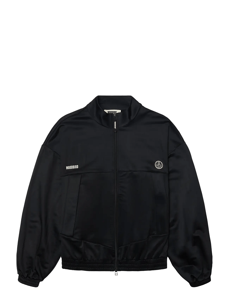 Woodbird - WBChang Solid Track Jacket - höstjackor - black - 1