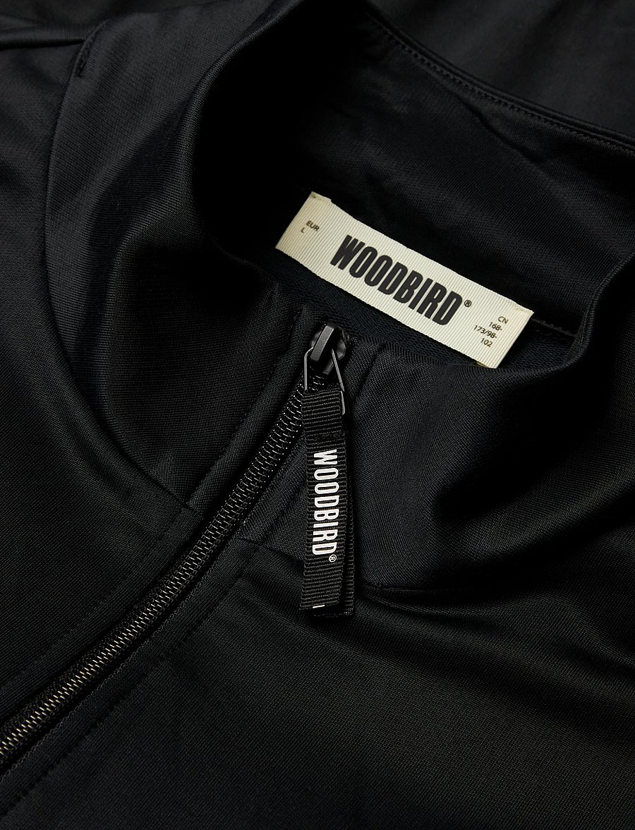 Woodbird - WBChang Solid Track Jacket - höstjackor - black - 5