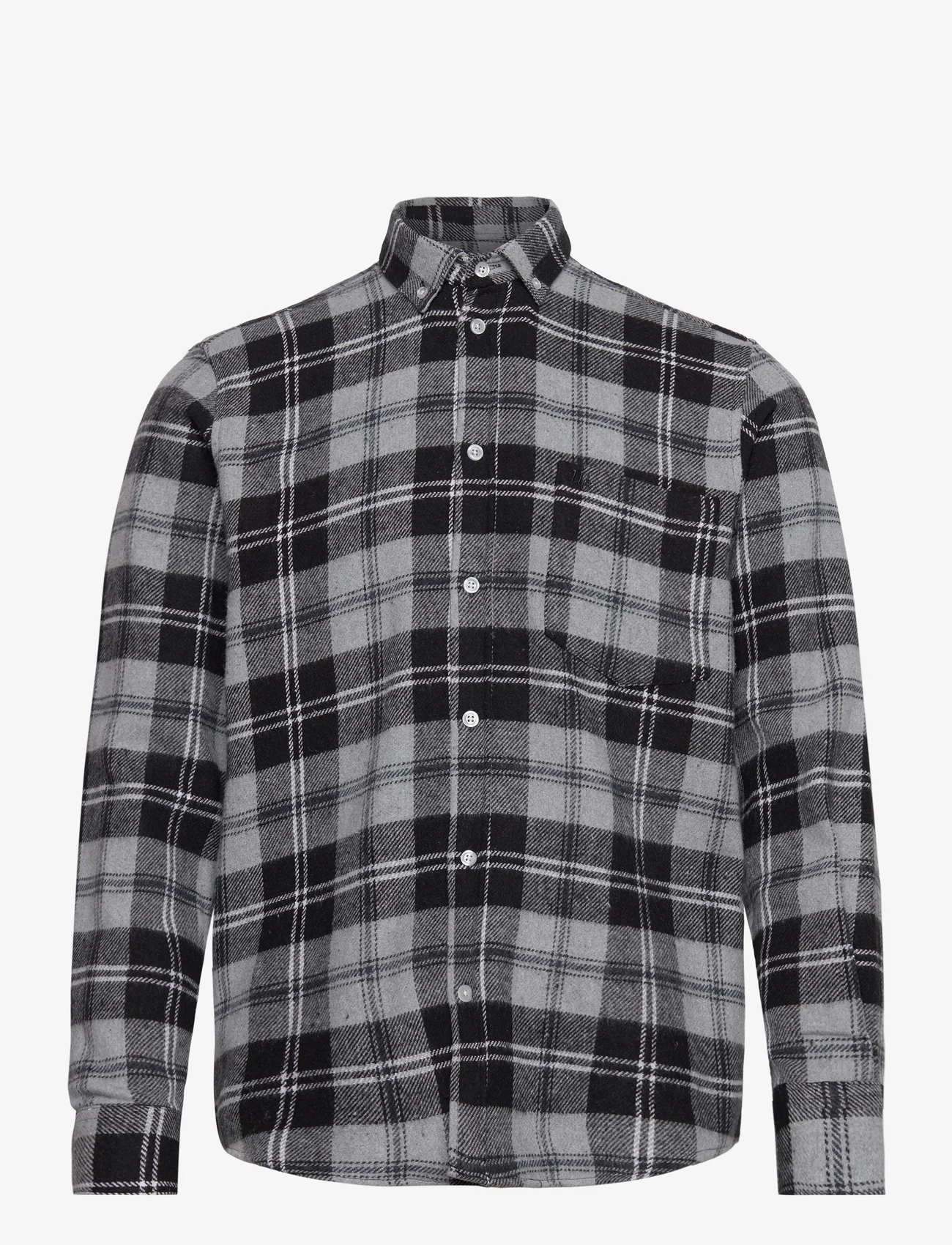 Woodbird - Fling Check Shirt - checkered shirts - grey-black - 0