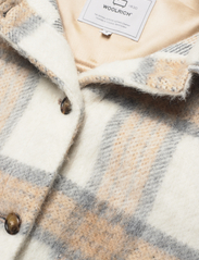 WOOLRICH - BRUSHED WOOL OVERSHIRT - naised - cream check - 2