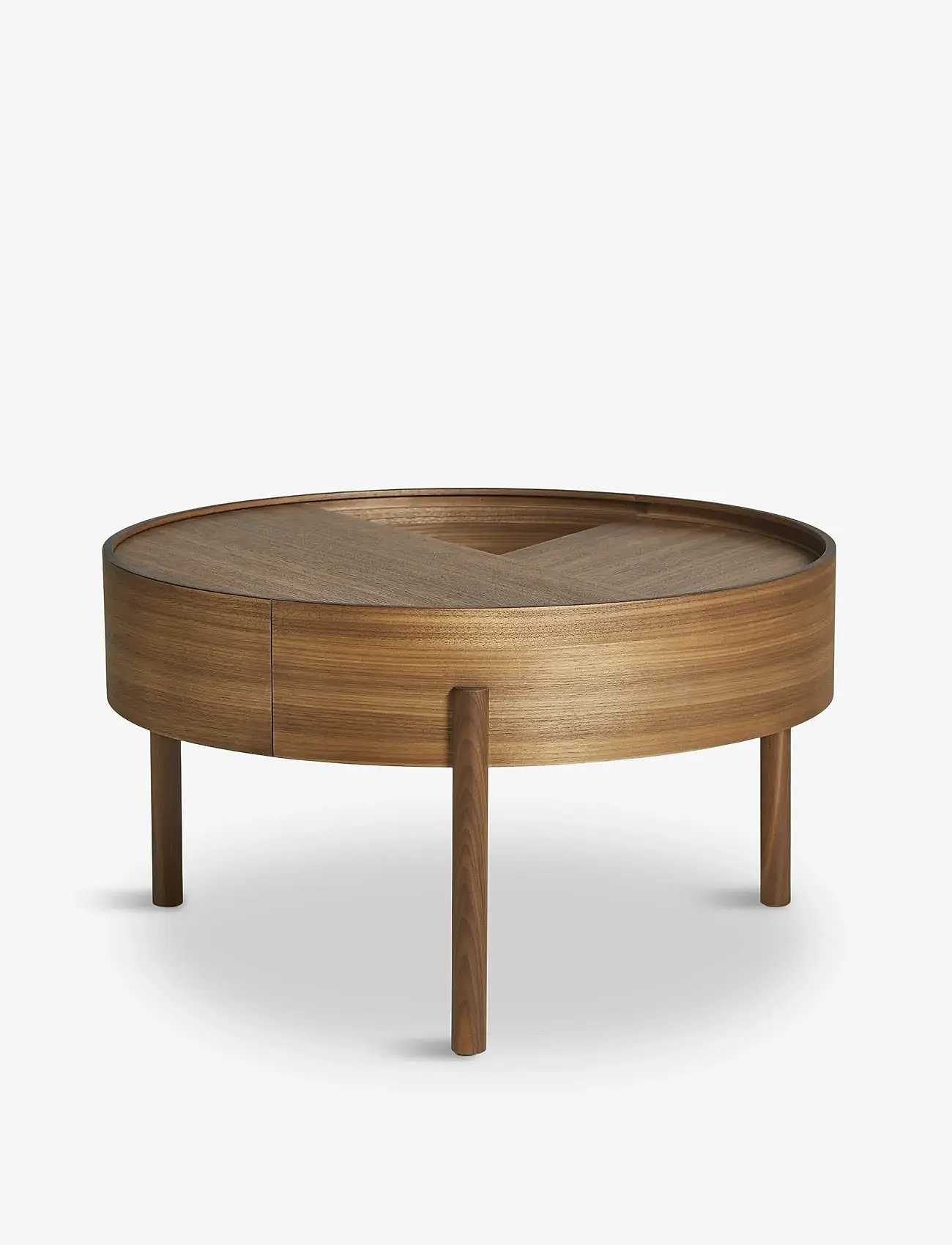 WOUD - Arc coffee table - lauad - mat laquered walnut - 0