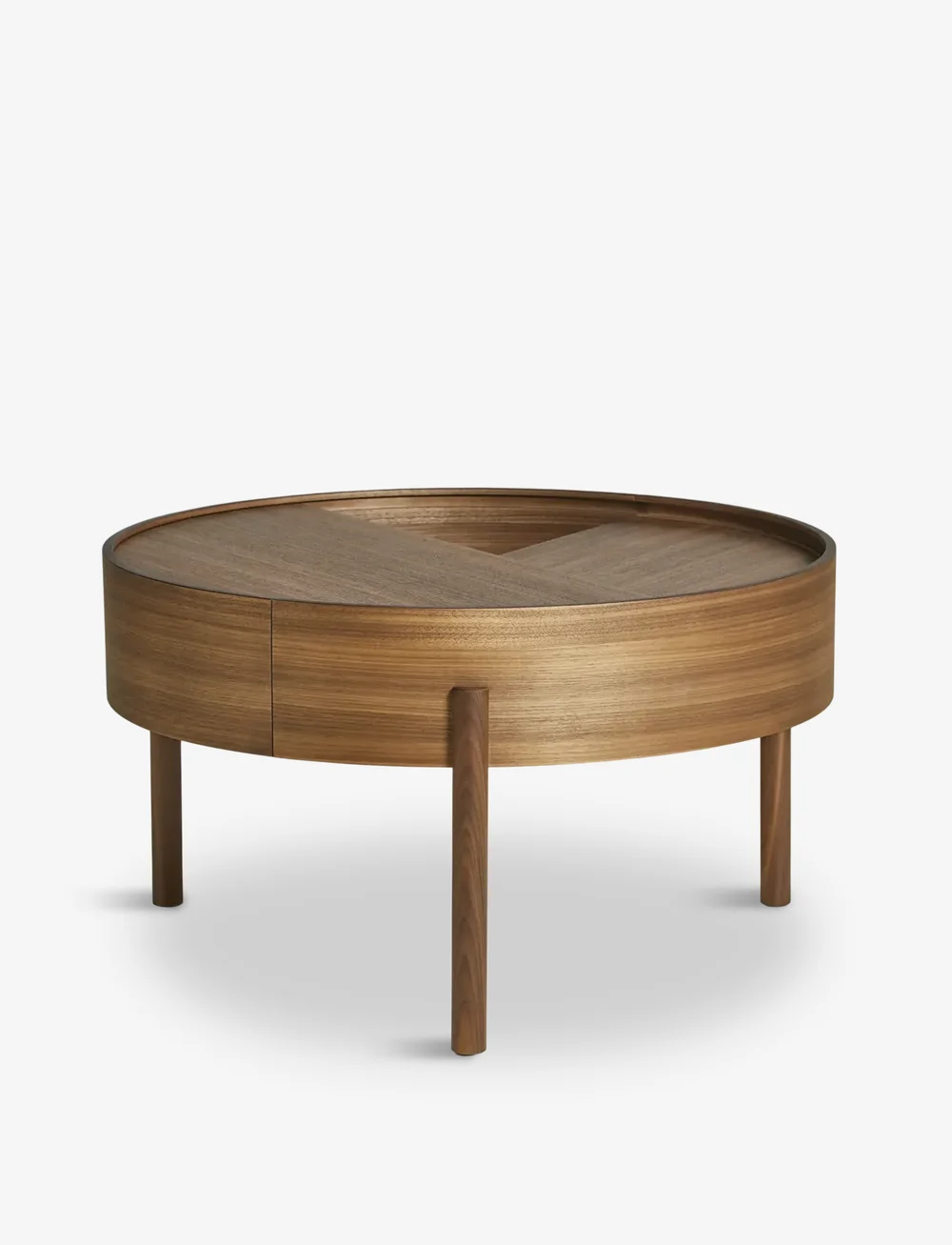 WOUD - Arc coffee table - couchtische - mat laquered walnut - 0