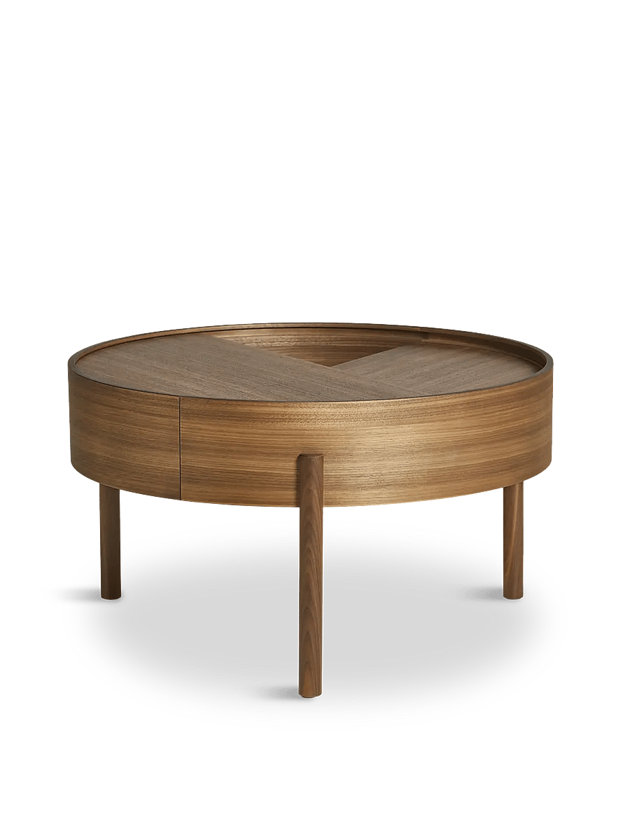 WOUD - Arc coffee table - tische - mat laquered walnut - 0