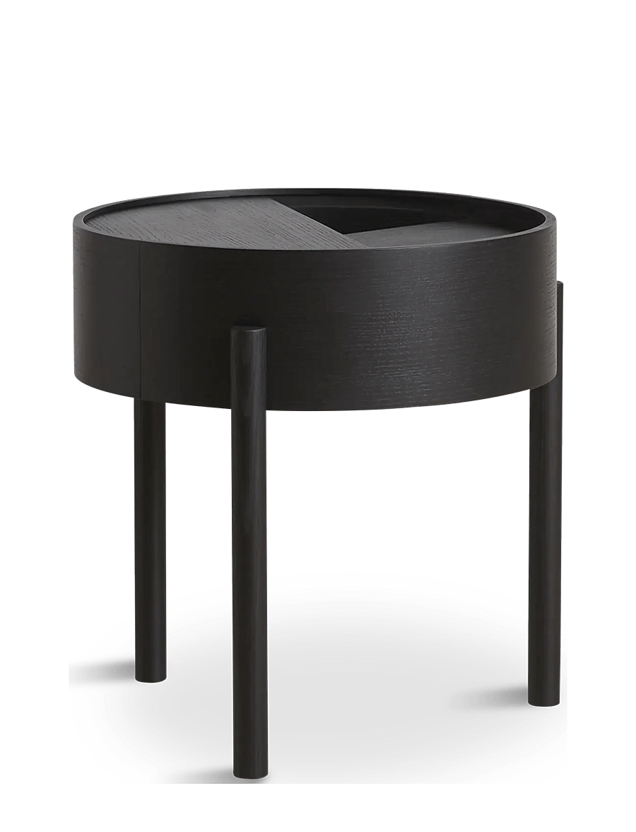 WOUD - Arc side table - tische - black painted ash - 0
