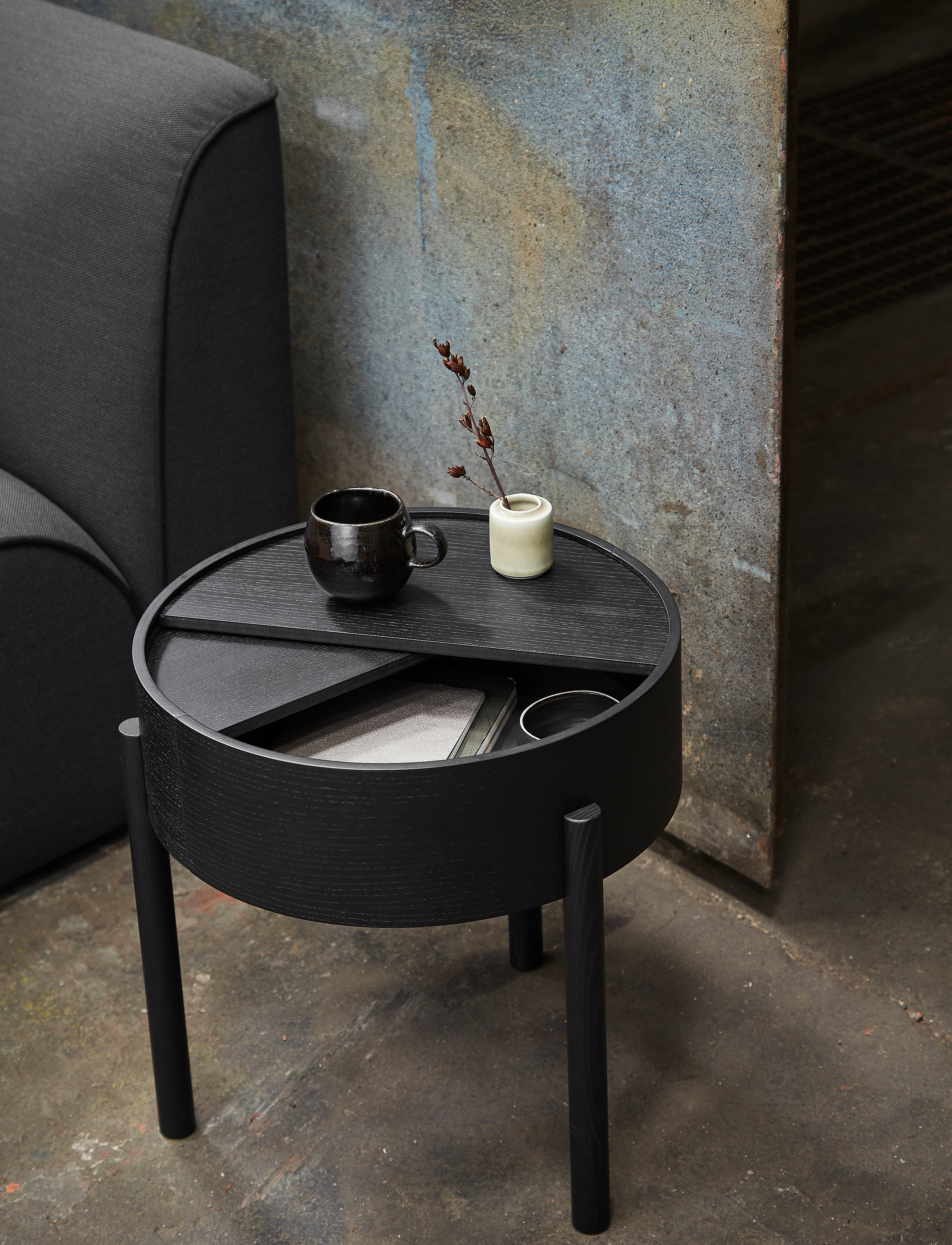 WOUD Arc Side Table, One Size, Tables, Schwarz - Tables & Small Homeware