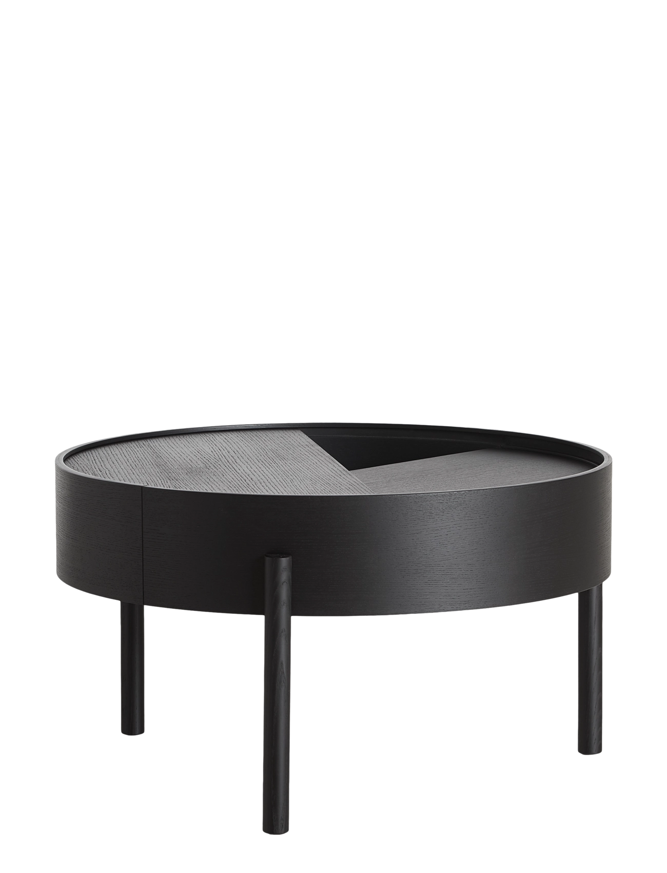 WOUD Arc coffee table - Christmas gifts - BLACK PAINTED ASH / black