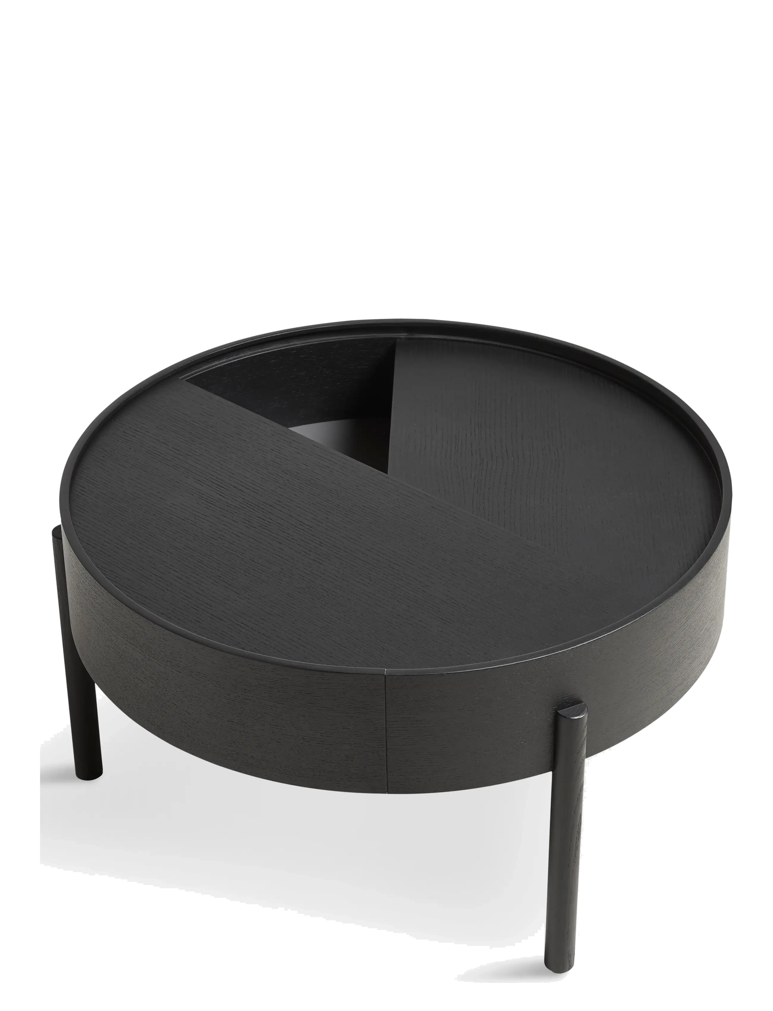WOUD - Arc coffee table - stalai - black painted ash - 1
