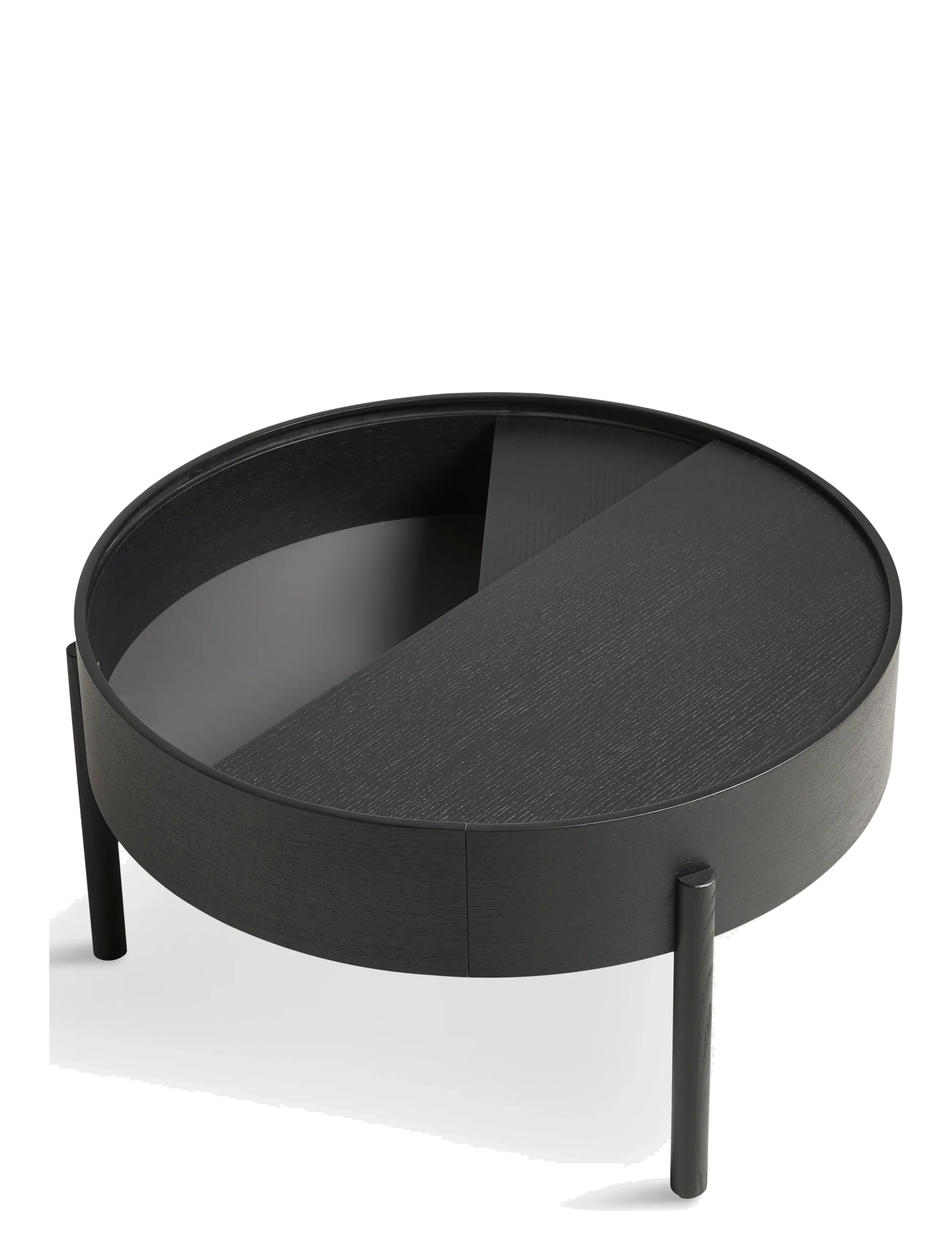 WOUD - Arc coffee table - stalai - black painted ash - 2