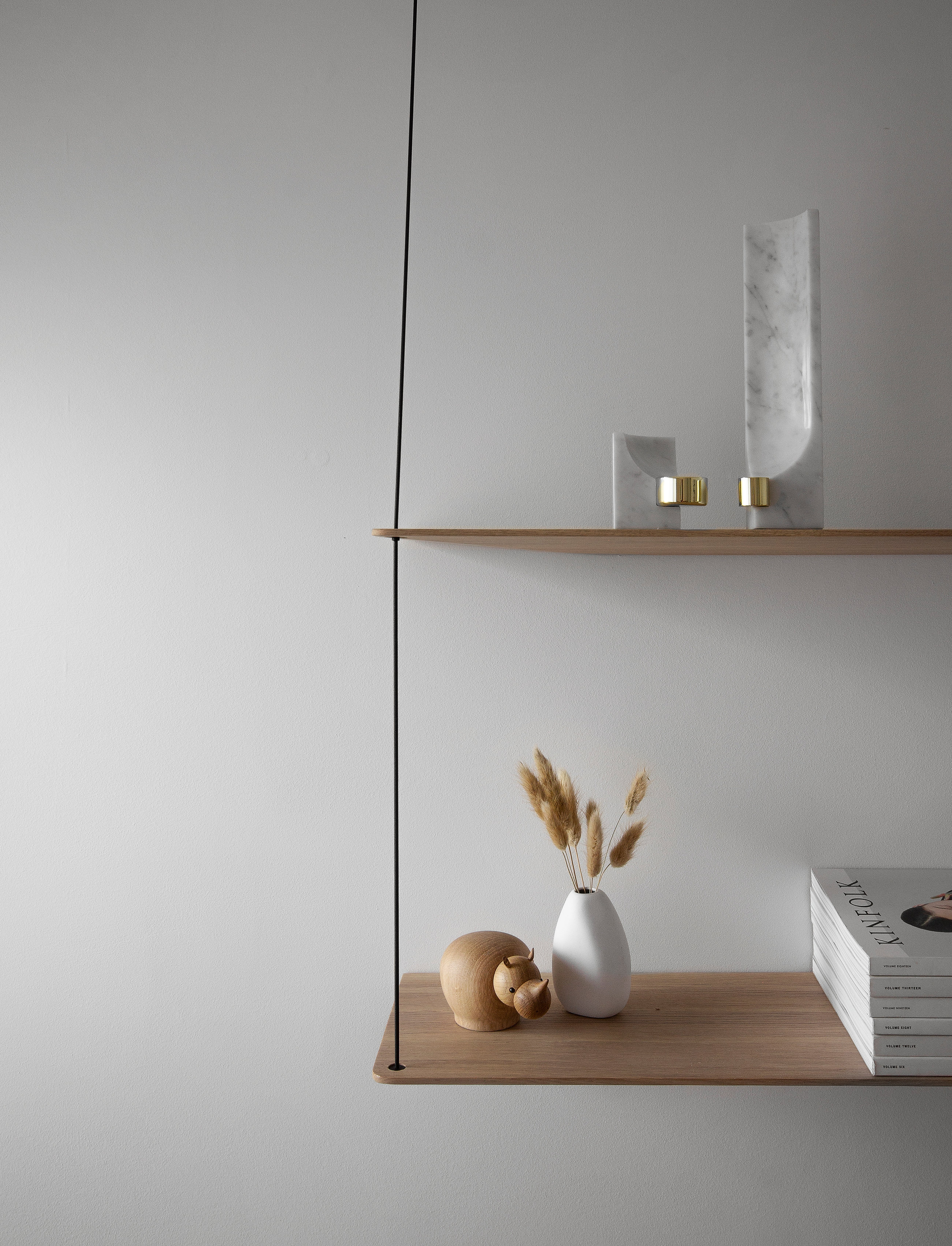 WOUD - Stedge shelf - regale und verwahrung - white pigmented lacquered oak - 2