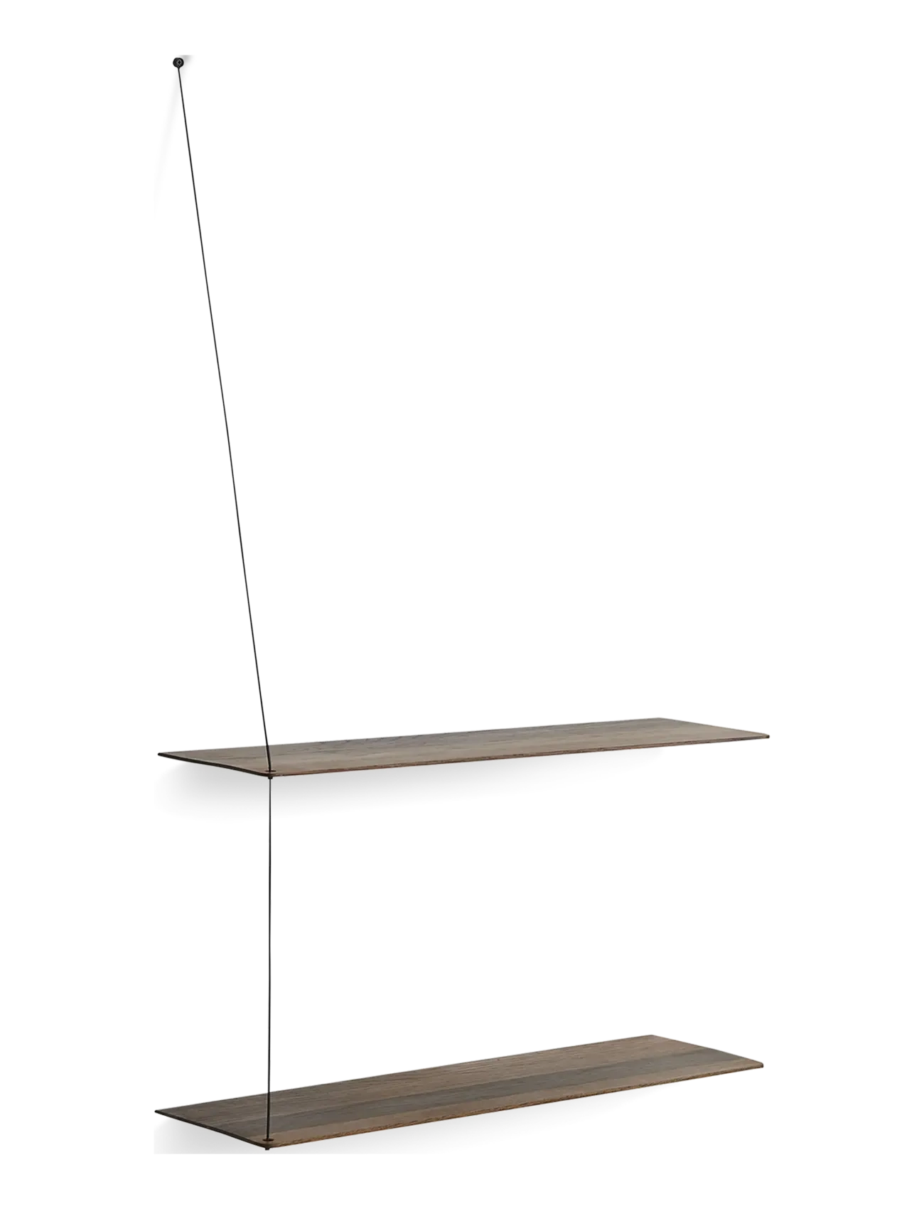 WOUD Stedge shelf (80 cm) - Last chance - SMOKED OAK / white