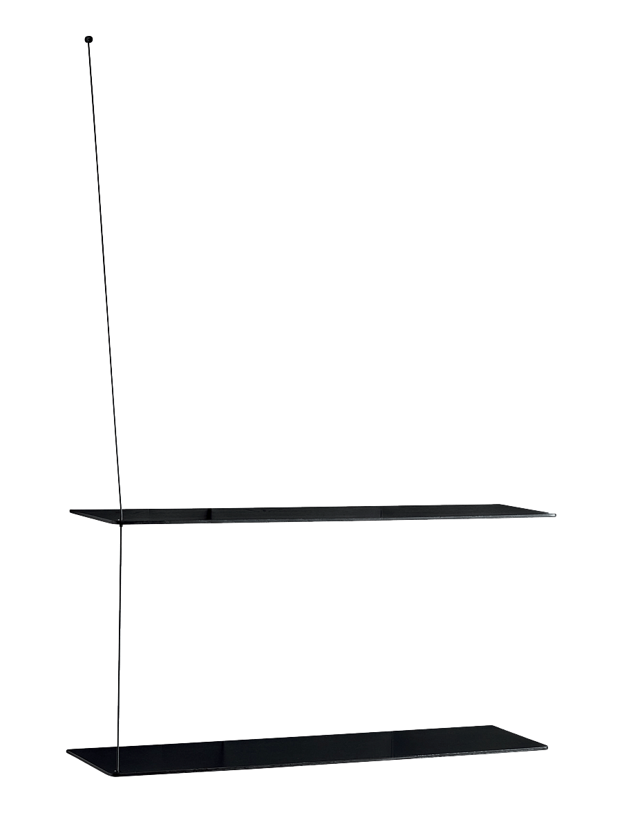 WOUD - Stedge shelf - hoiustamine ja riiulid - black painted oak - 1