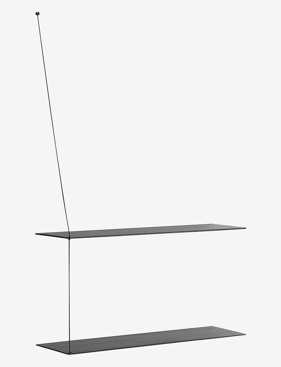 WOUD - Stedge shelf - hoiustamine ja riiulid - black painted oak - 1