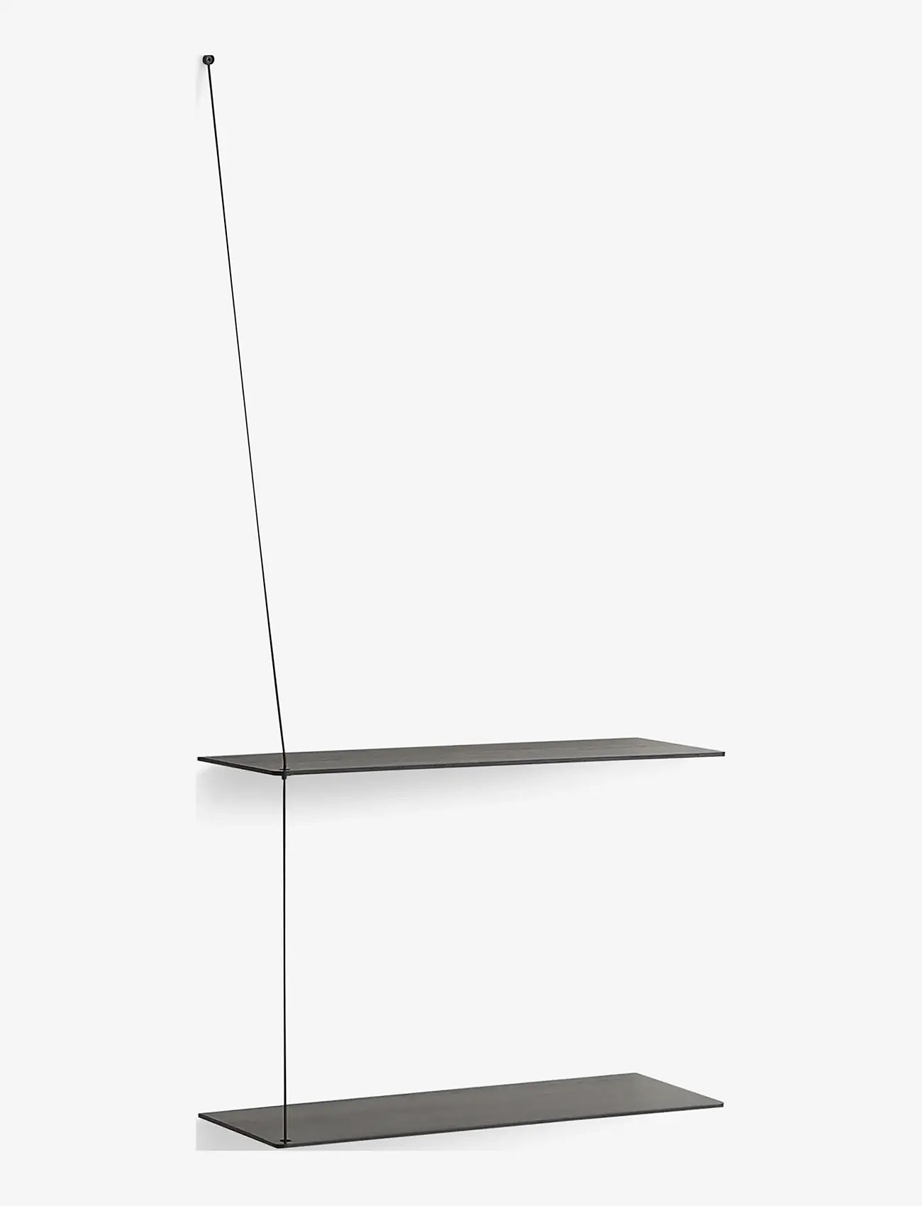 WOUD - Stedge shelf (60 cm) - hylder - black painted oak - 1