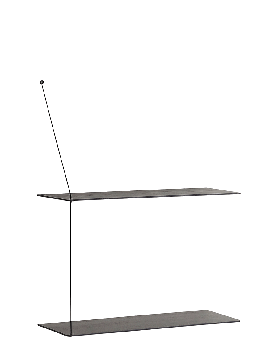 WOUD - Stedge shelf - hoiustamine ja riiulid - black painted oak - 1