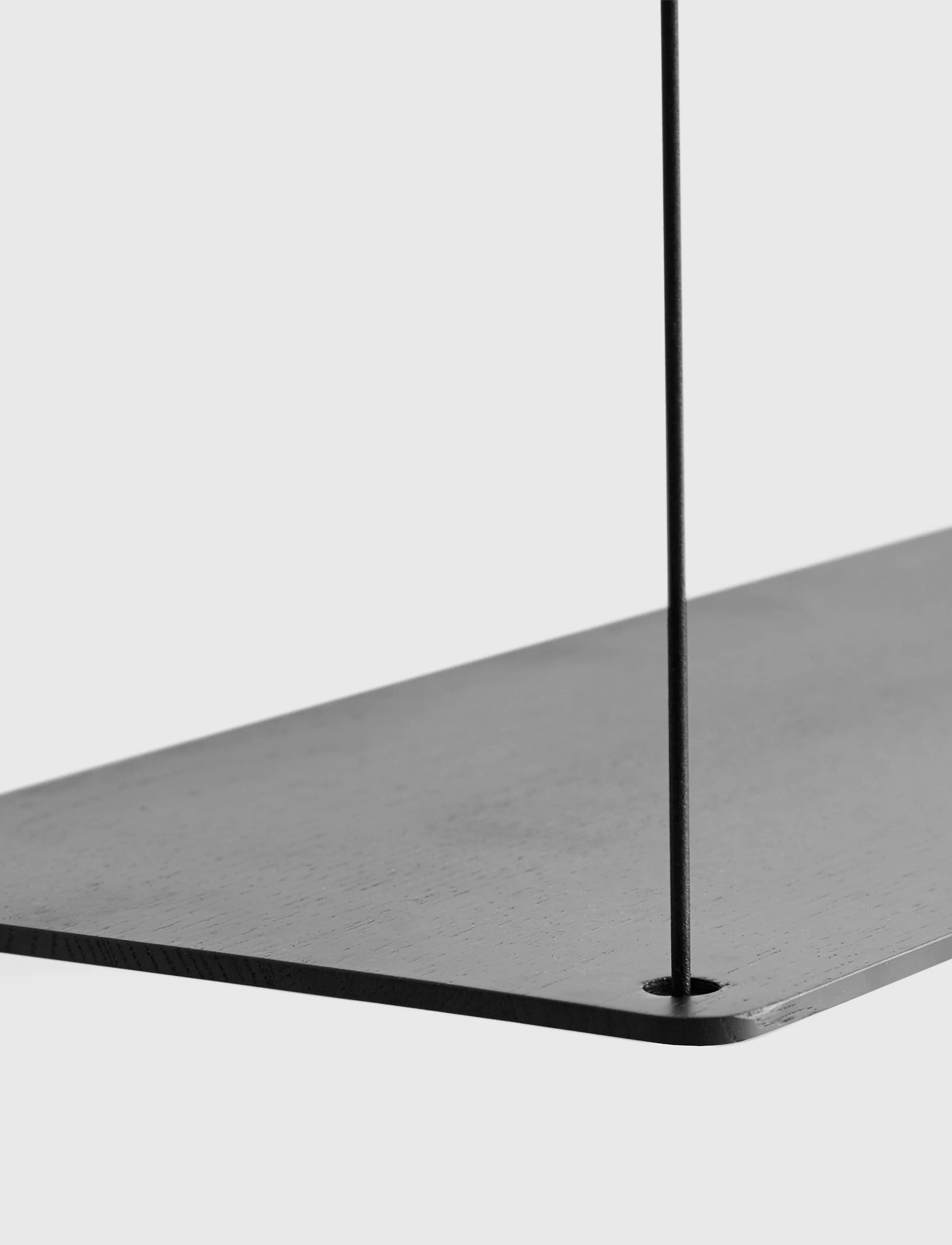 WOUD - Stedge shelf (60 cm) - hyllor - black painted oak - 3