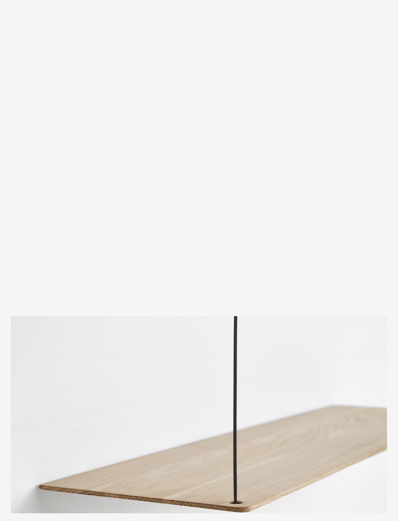 WOUD - Stedge add-on shelf (80 cm) - glabāšana un plaukti - white pigmented lacquered oak - 0